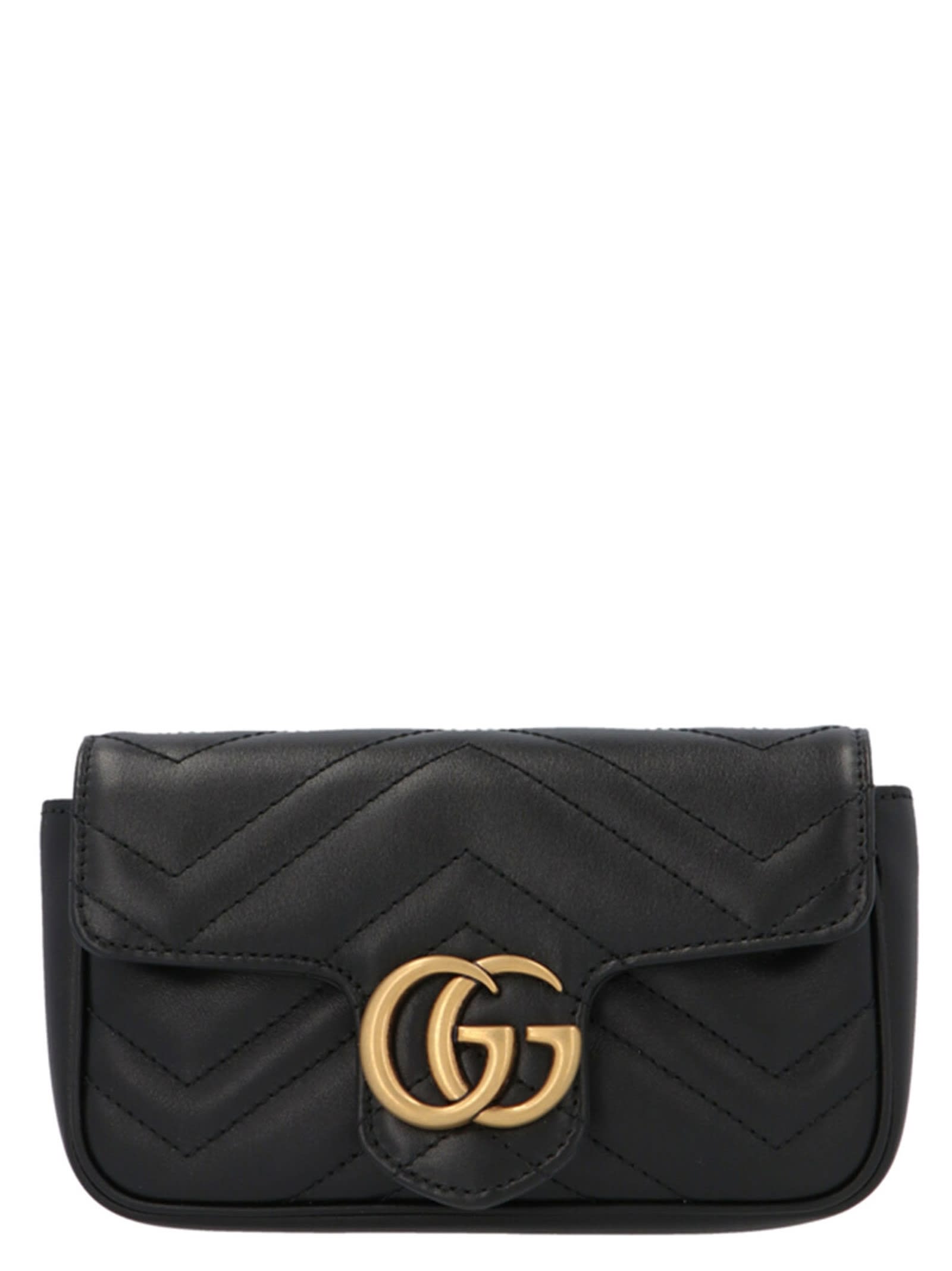 Gucci Gg Marmont Mini Crossbody Bag In Black