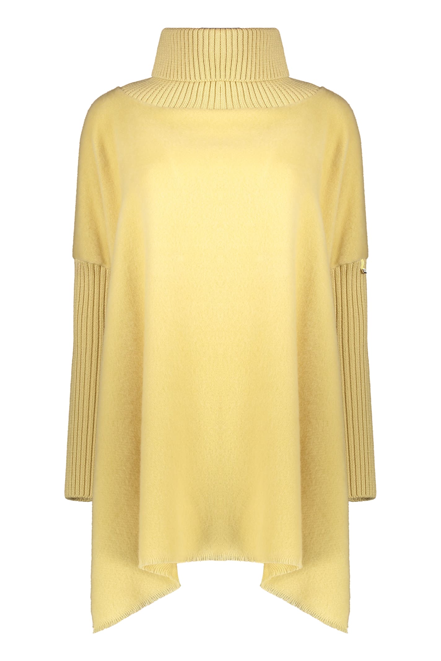 Herno Long Sleeve Shirt With High Collar In Yellow