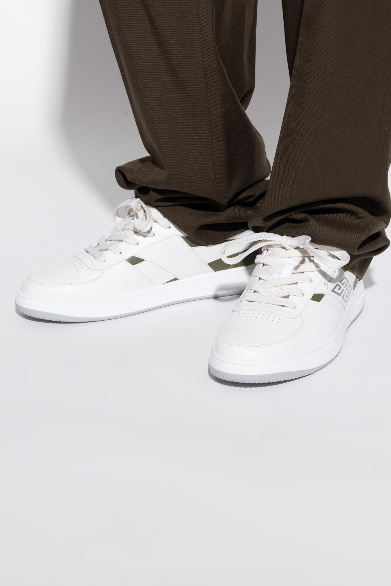 Givenchy G Move Leather Sneakers In White