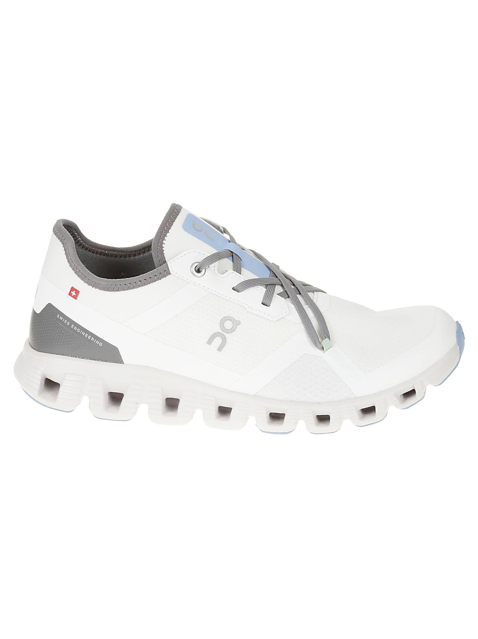 Shop On Logo Side Classic Sneakers In White/grey
