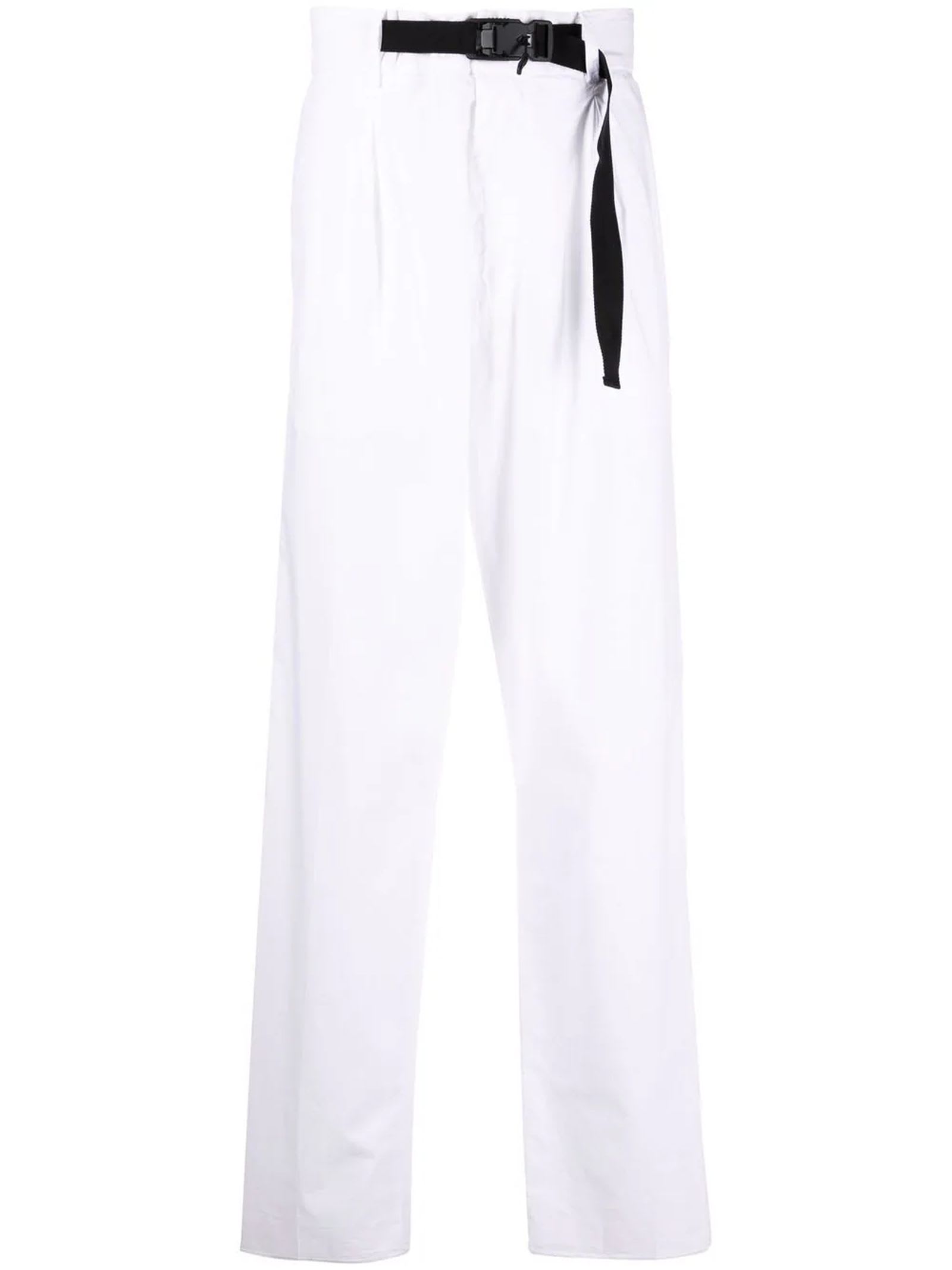 N.21 White Cotton Straight-leg Trousers