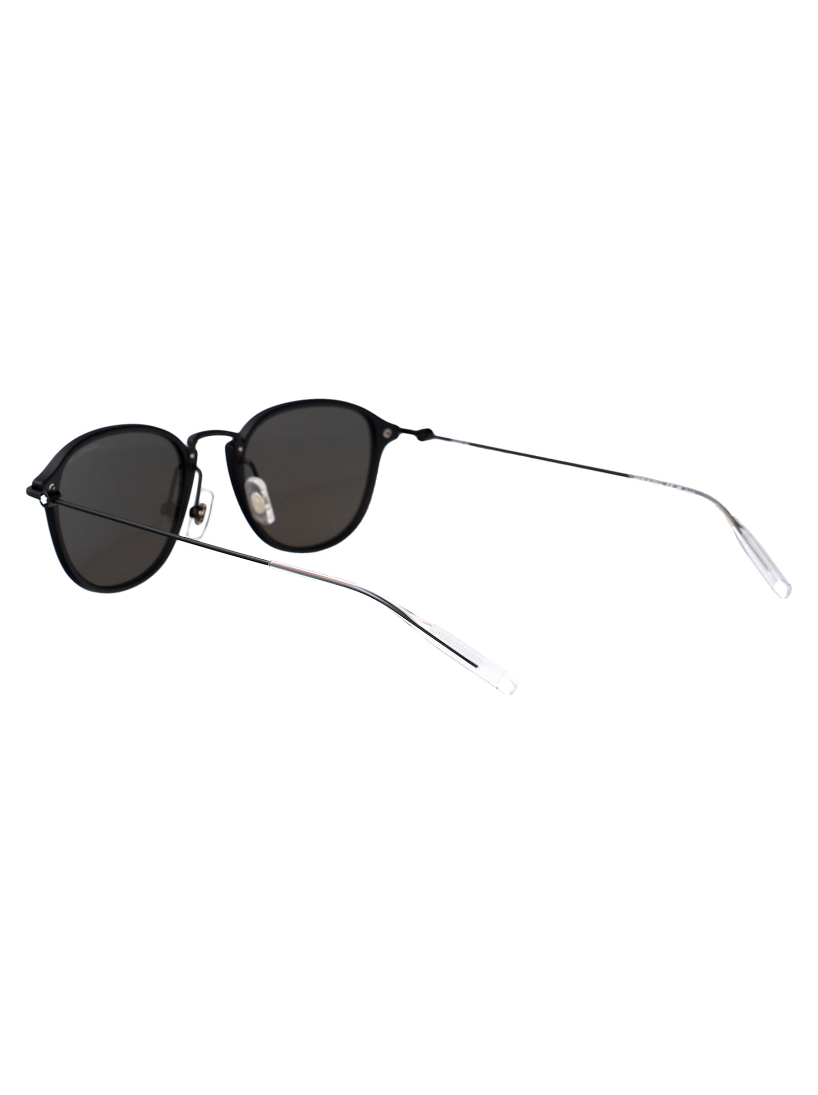 Montblanc Mb0155s Sunglasses In Black-black-grey