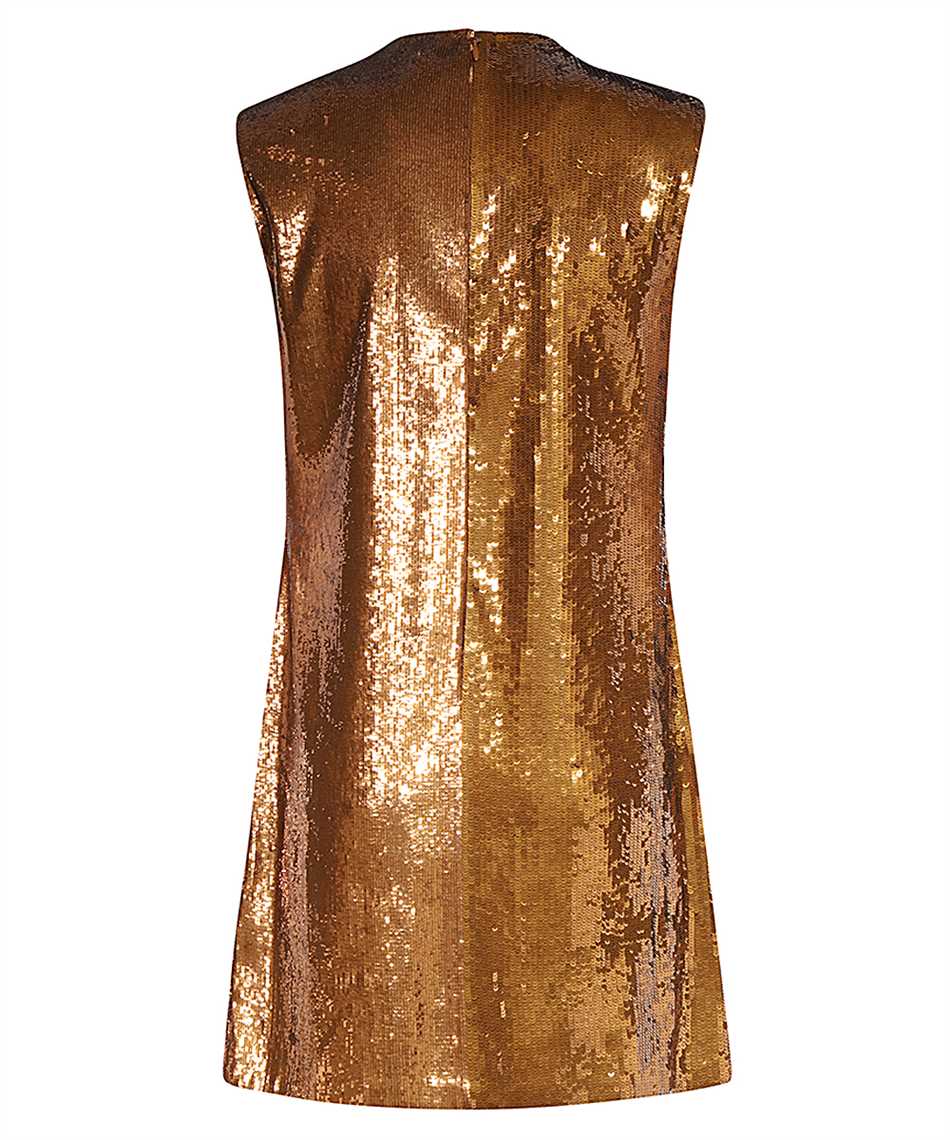 Shop Burberry Sequin Mini-dress In Copper