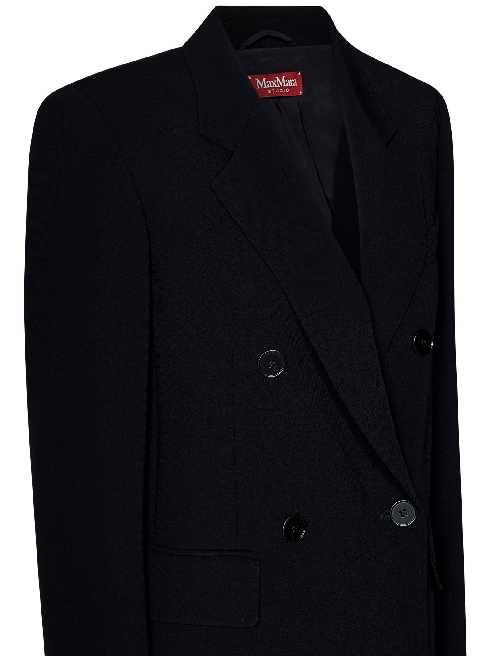 Shop Max Mara Maxmara Studio Mirella Blazer In Black