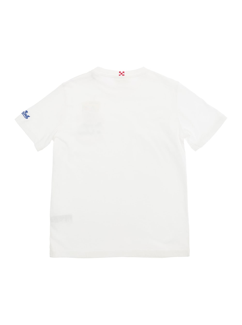 Shop Mc2 Saint Barth Eddy White T-shirt With Estathé Print And Embroidery In Cotton Baby