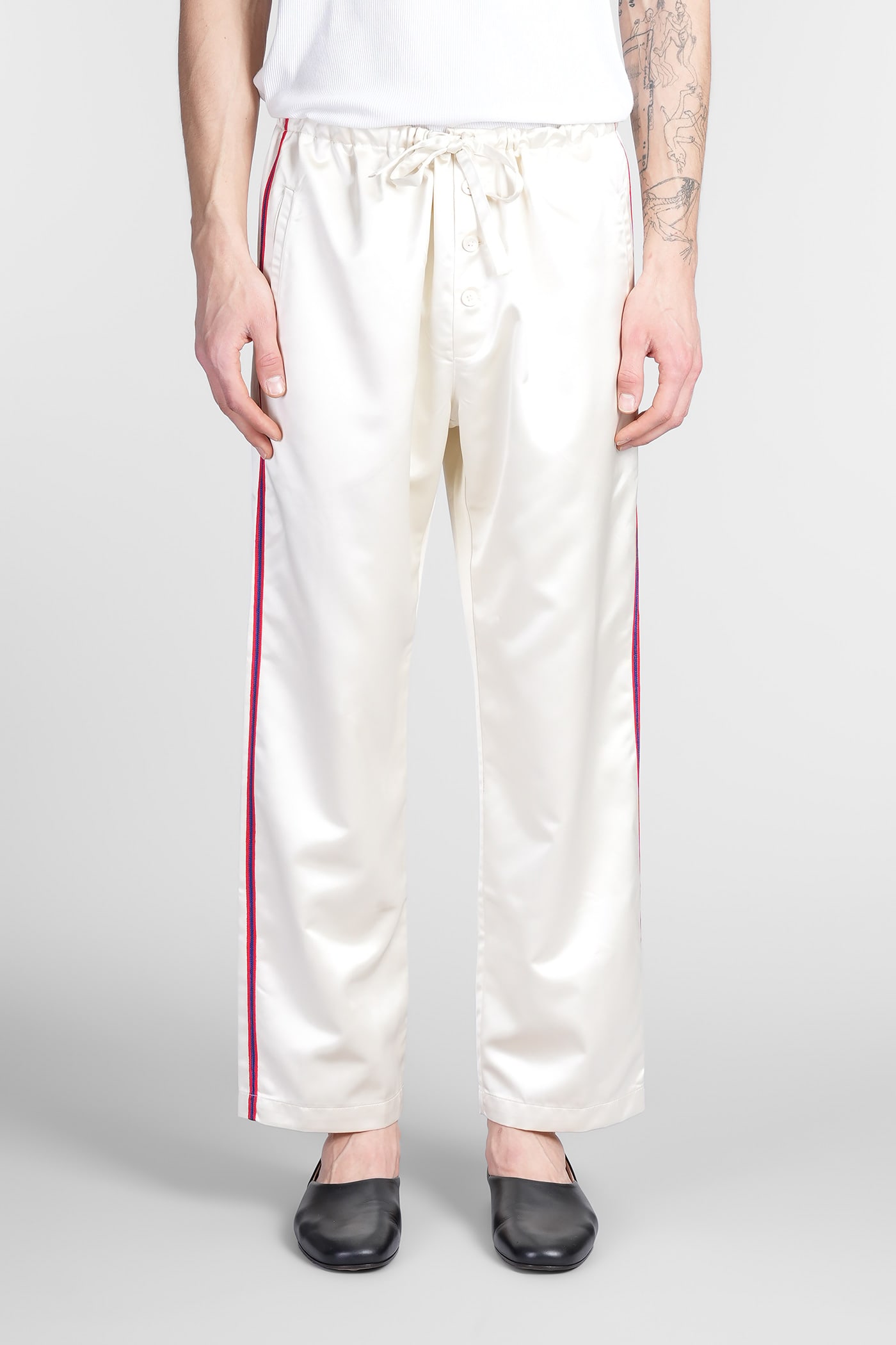 Bode Off-white Redtail Pyjama Pants In Beige