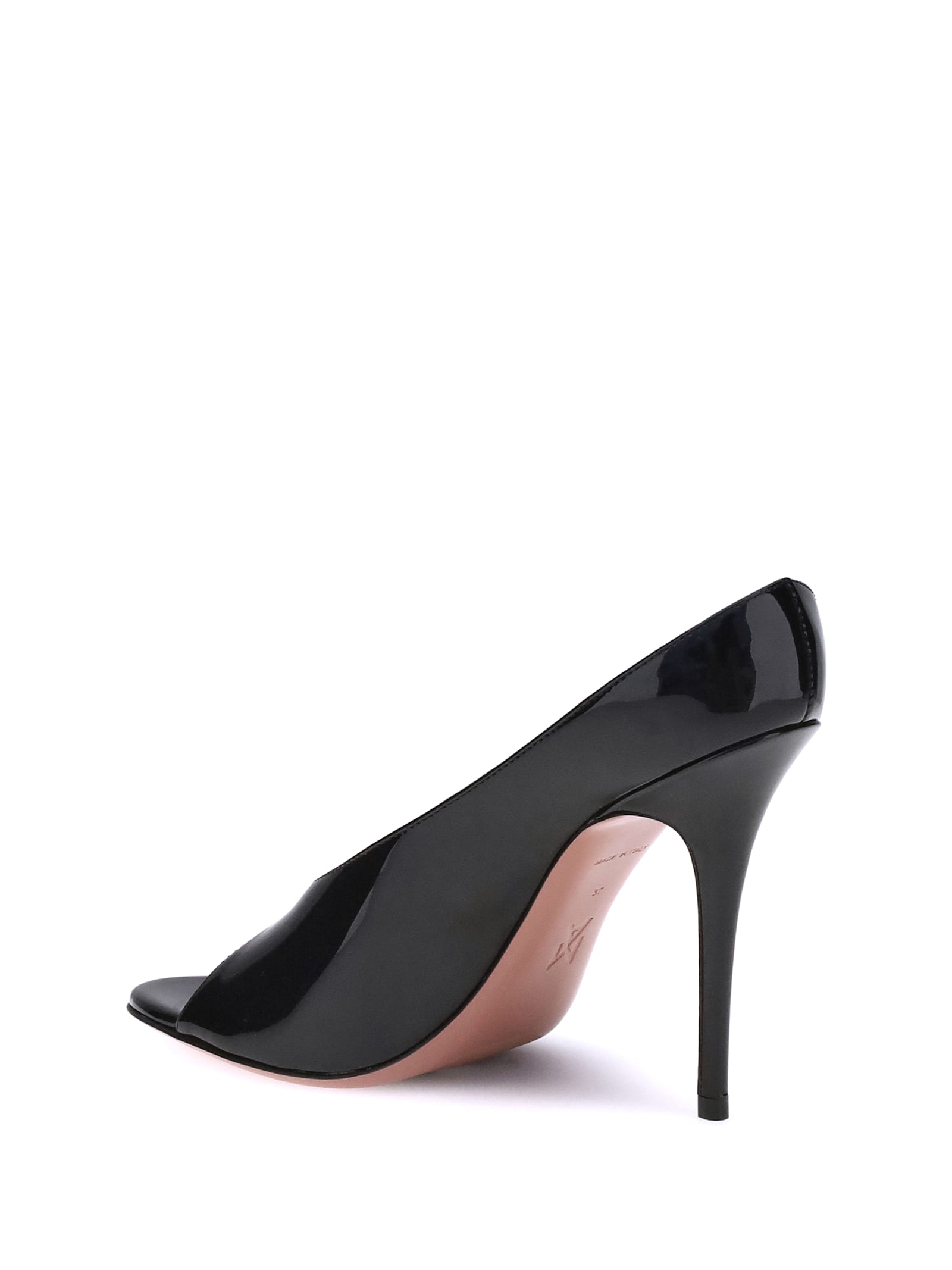 Amina Muaddi Anok Leather Sandals In Black