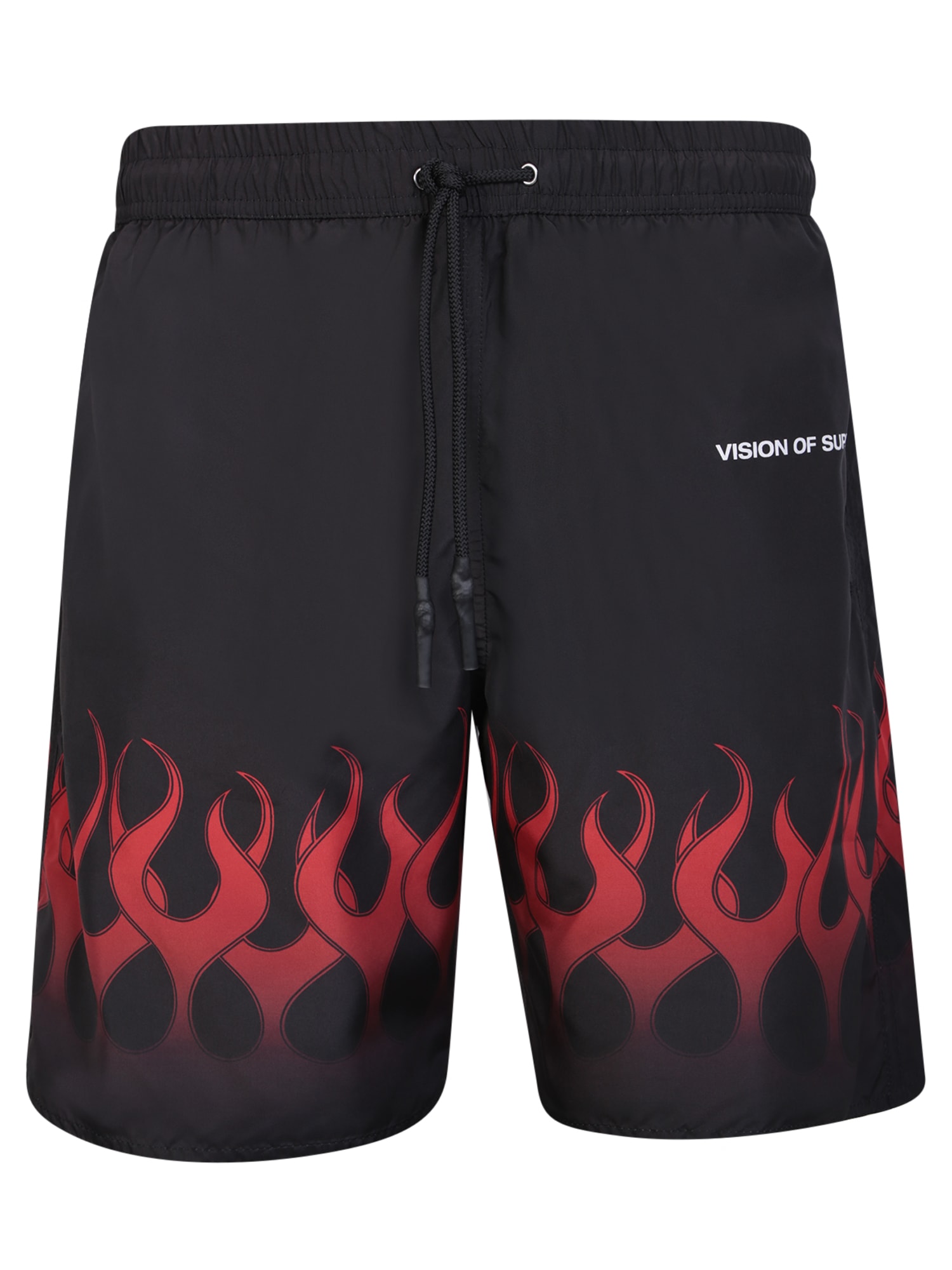 Vision of Super Black/red Flames Swim Shorts
