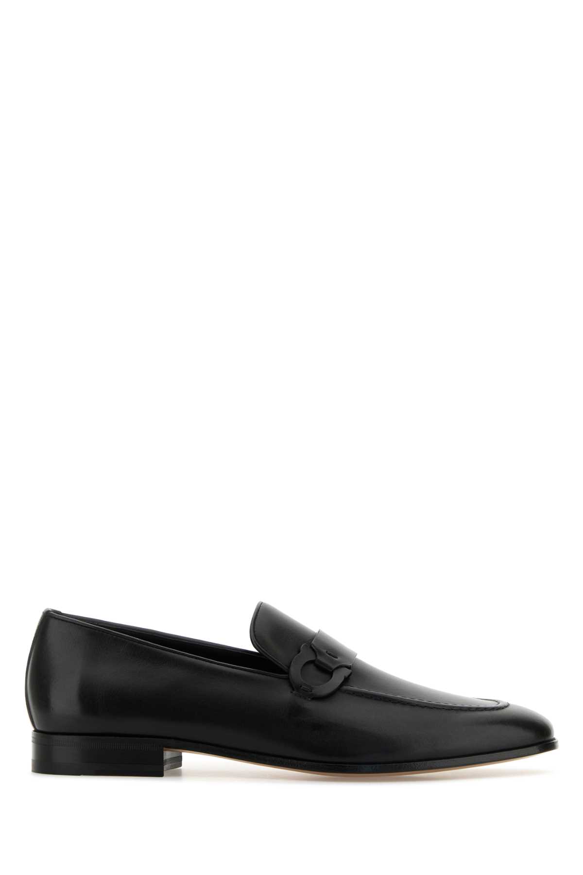 Black Leather Bonny Loafers