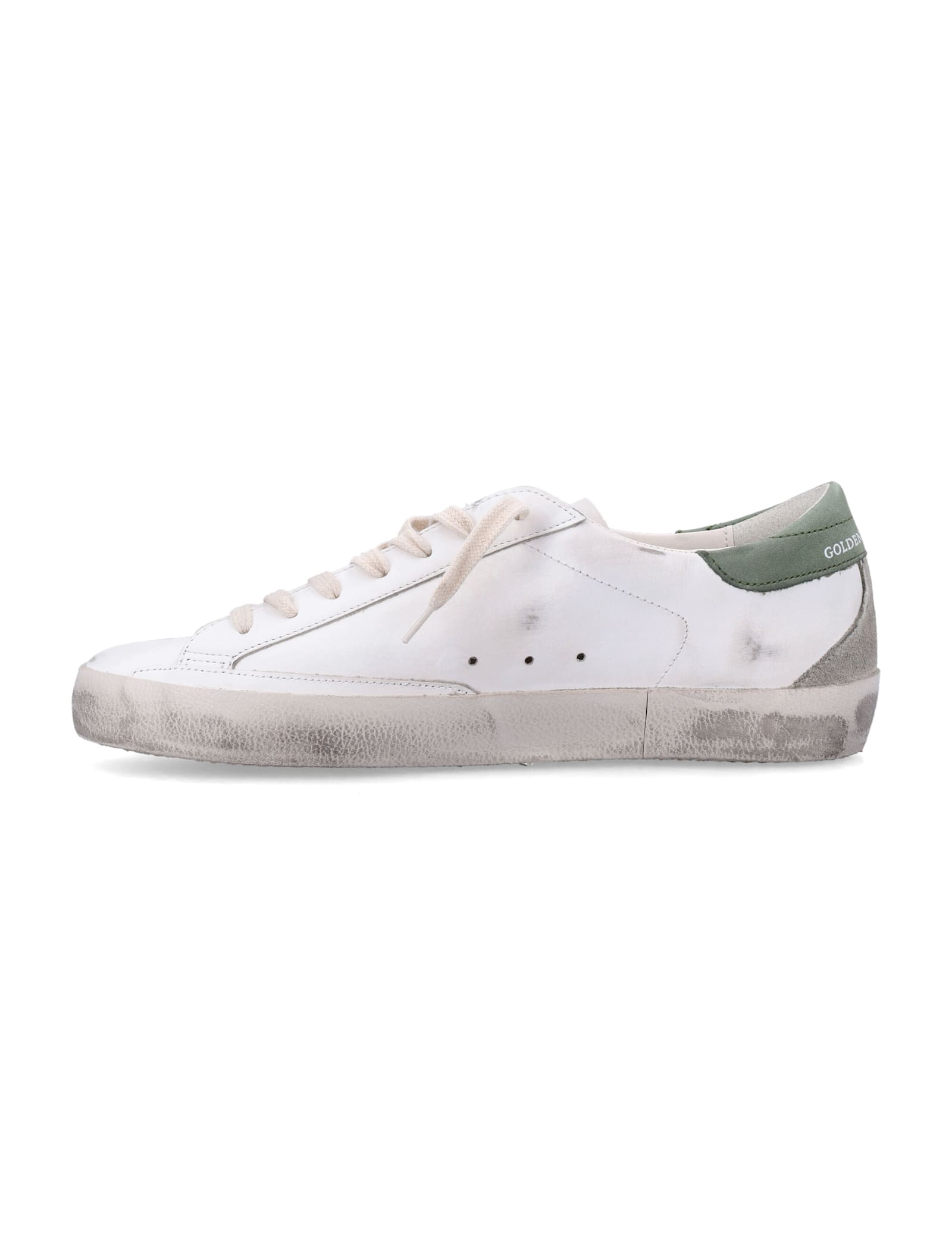 Golden Goose White Leather Sneakers In White/ice