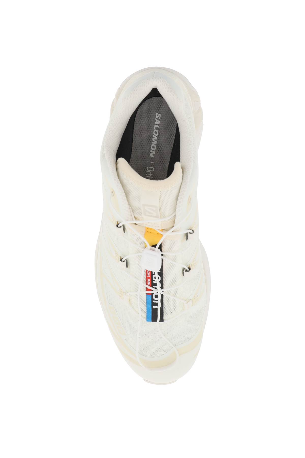 Shop Salomon Xt-6 Sneakers In Vanilla Ice Vanilla Ice Almond Milk (white)