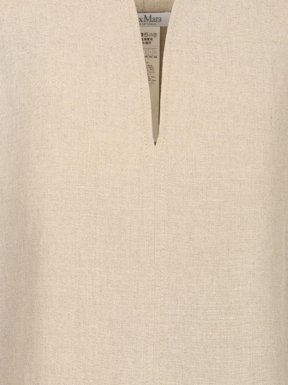 Max Mara Colimbo Linen Top In Neutral