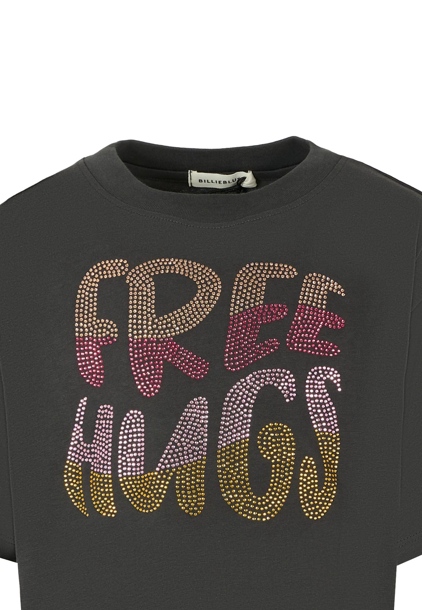 Billieblush Grey T-shirt For Girl With Writing In Gray