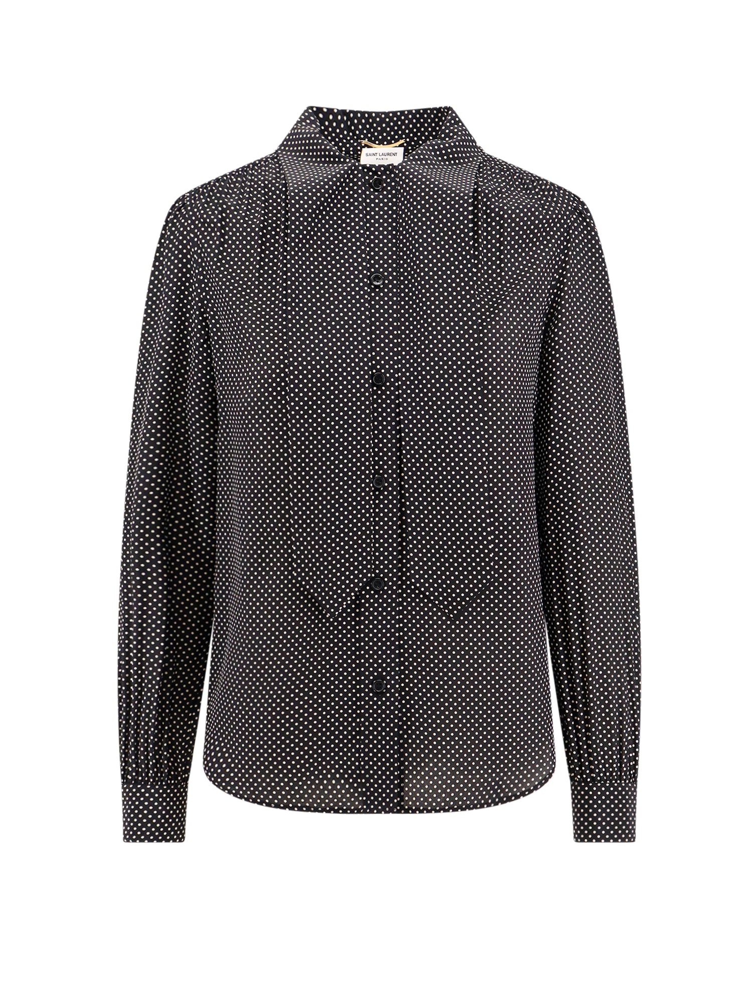 Shop Saint Laurent Shirt In Noir Craie