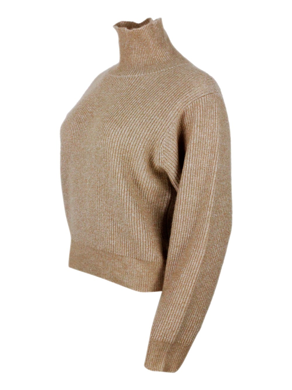 Fabiana Filippi Wool Blend Crewneck In Brown