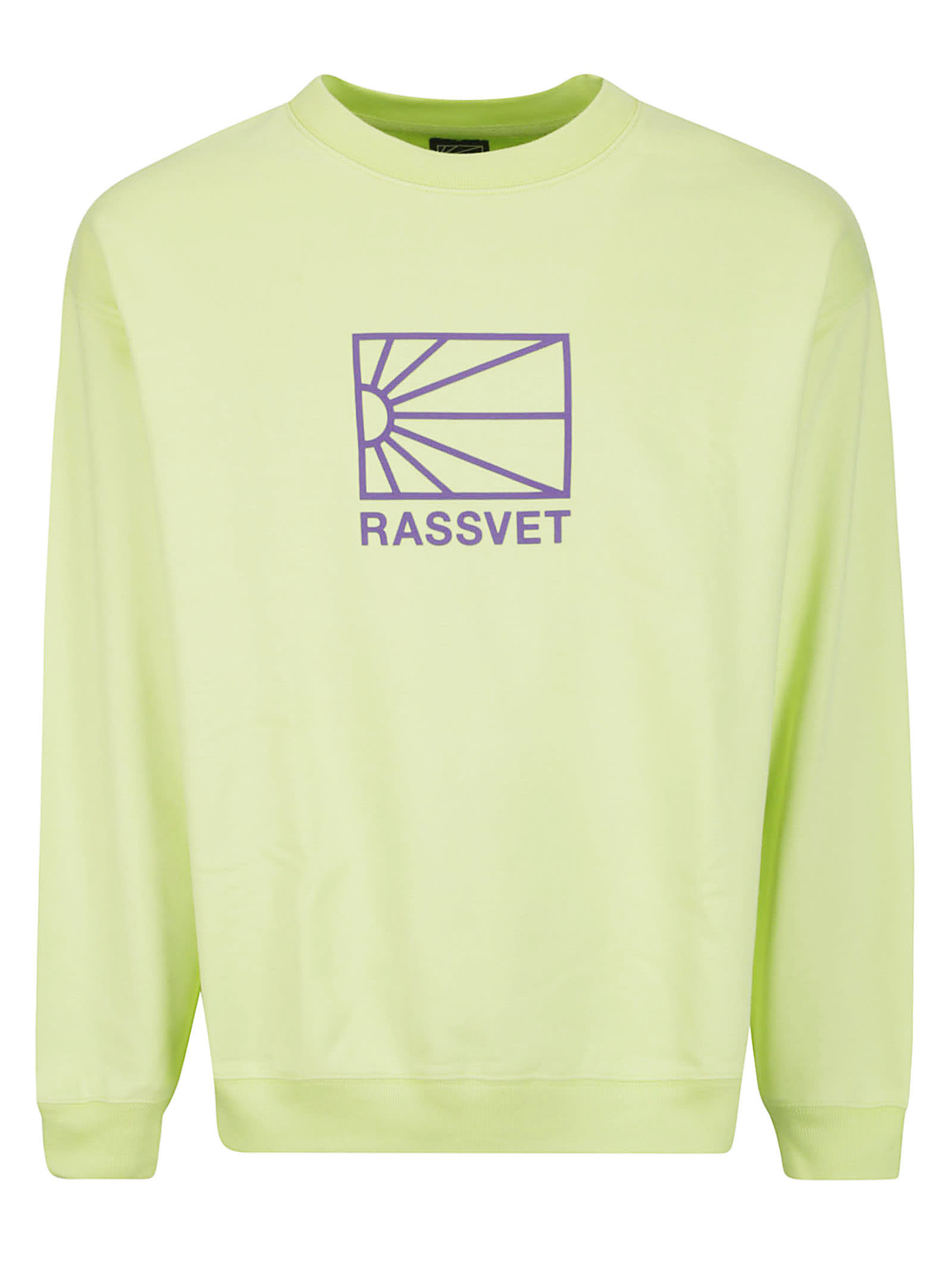 Paccbet Raised Logo Crew-neck Sweatshirt In Green | ModeSens