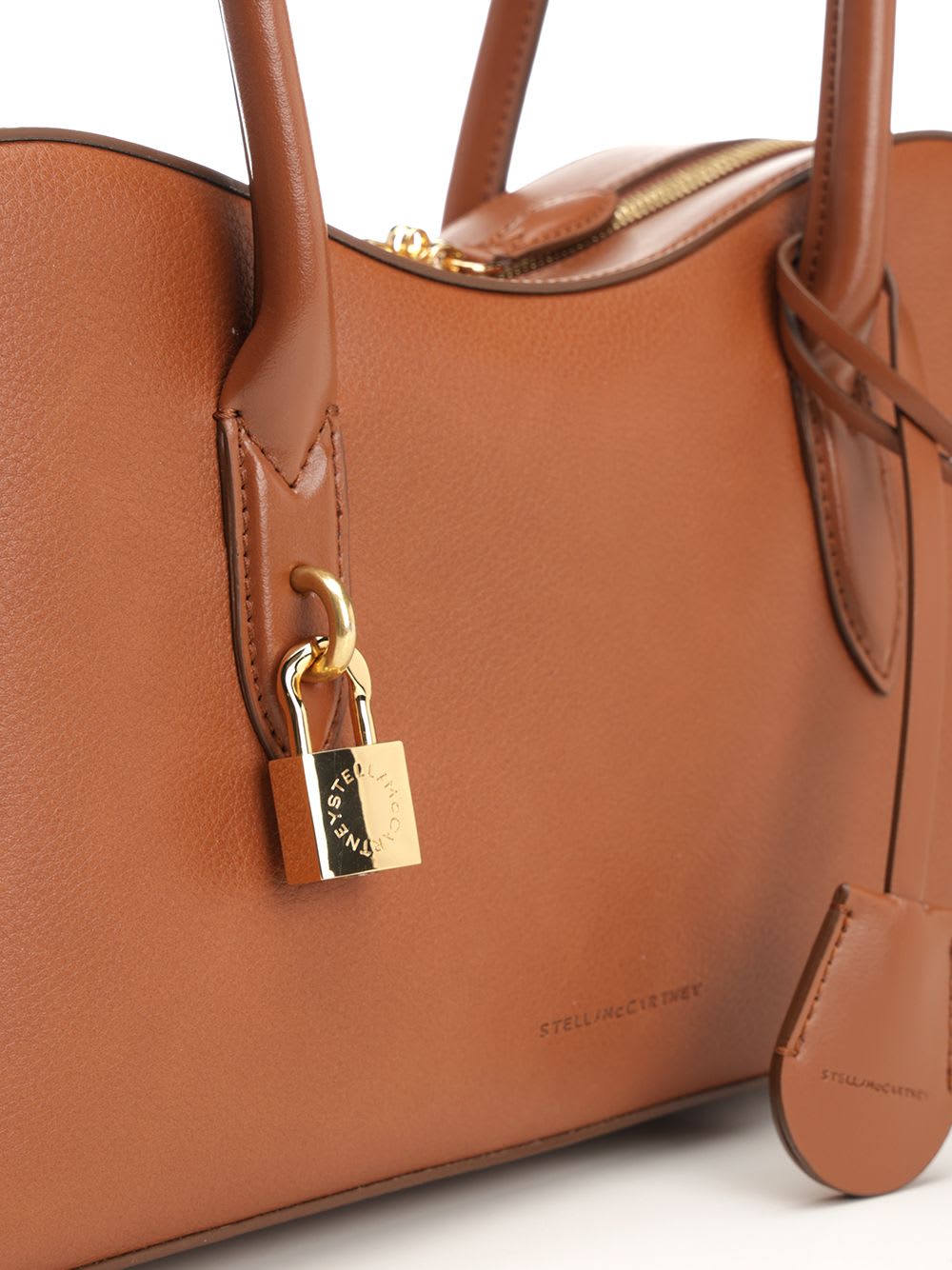 Stella Mccartney Stella Ryder Leather Shoulder Bag In Brown