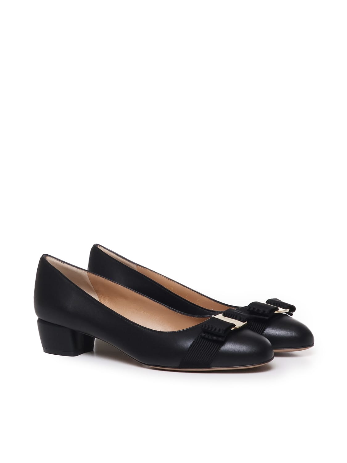 Shop Ferragamo Décolleté In Lamskin In Black