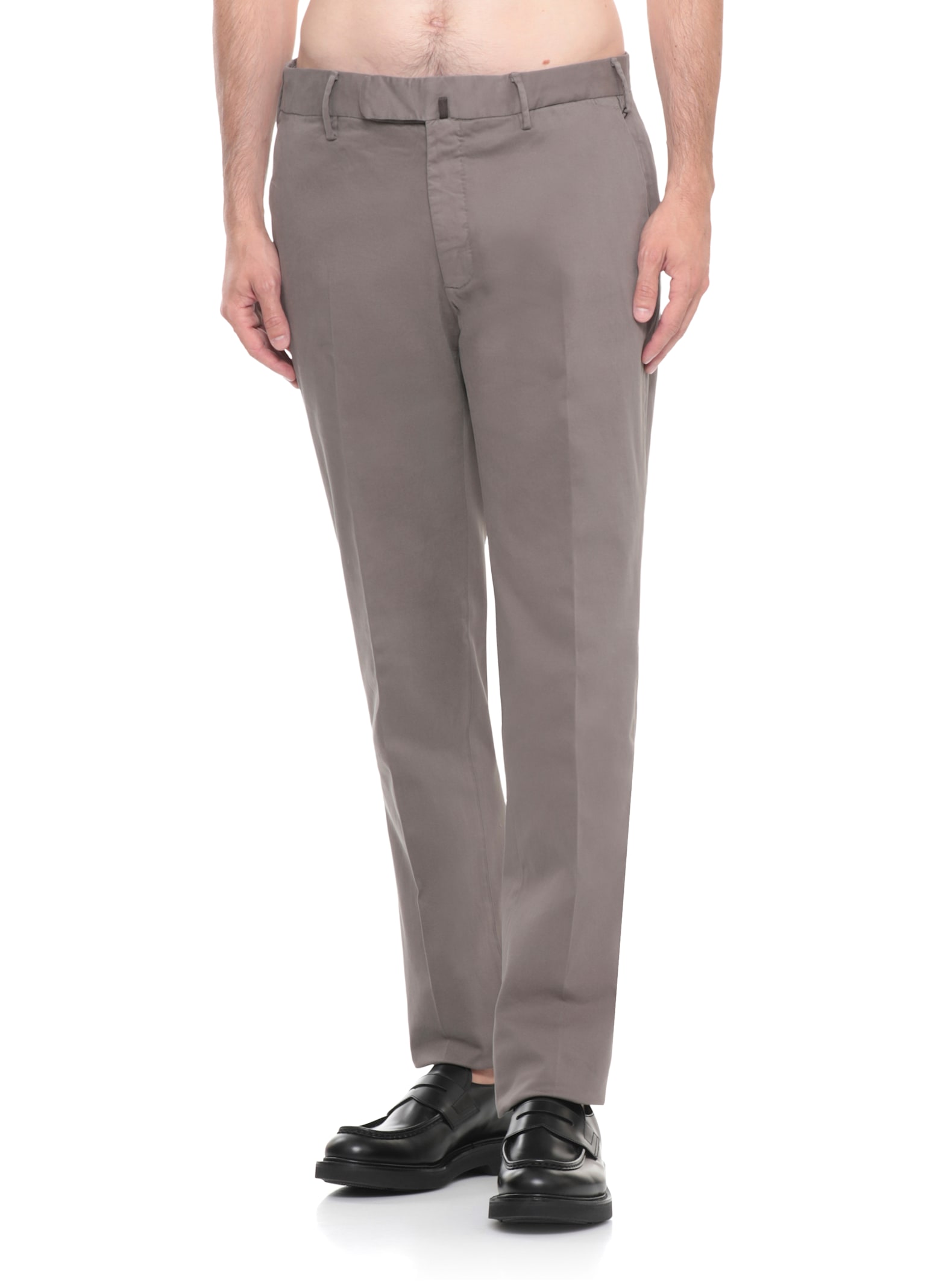 Incotex Stretch-cotton Trousers In Gray