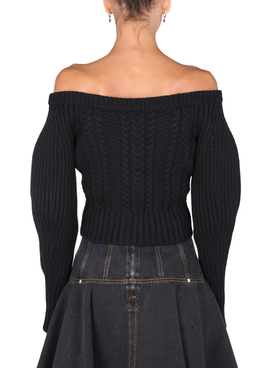 Shop Alexander Mcqueen Knitted Cardigan In Black
