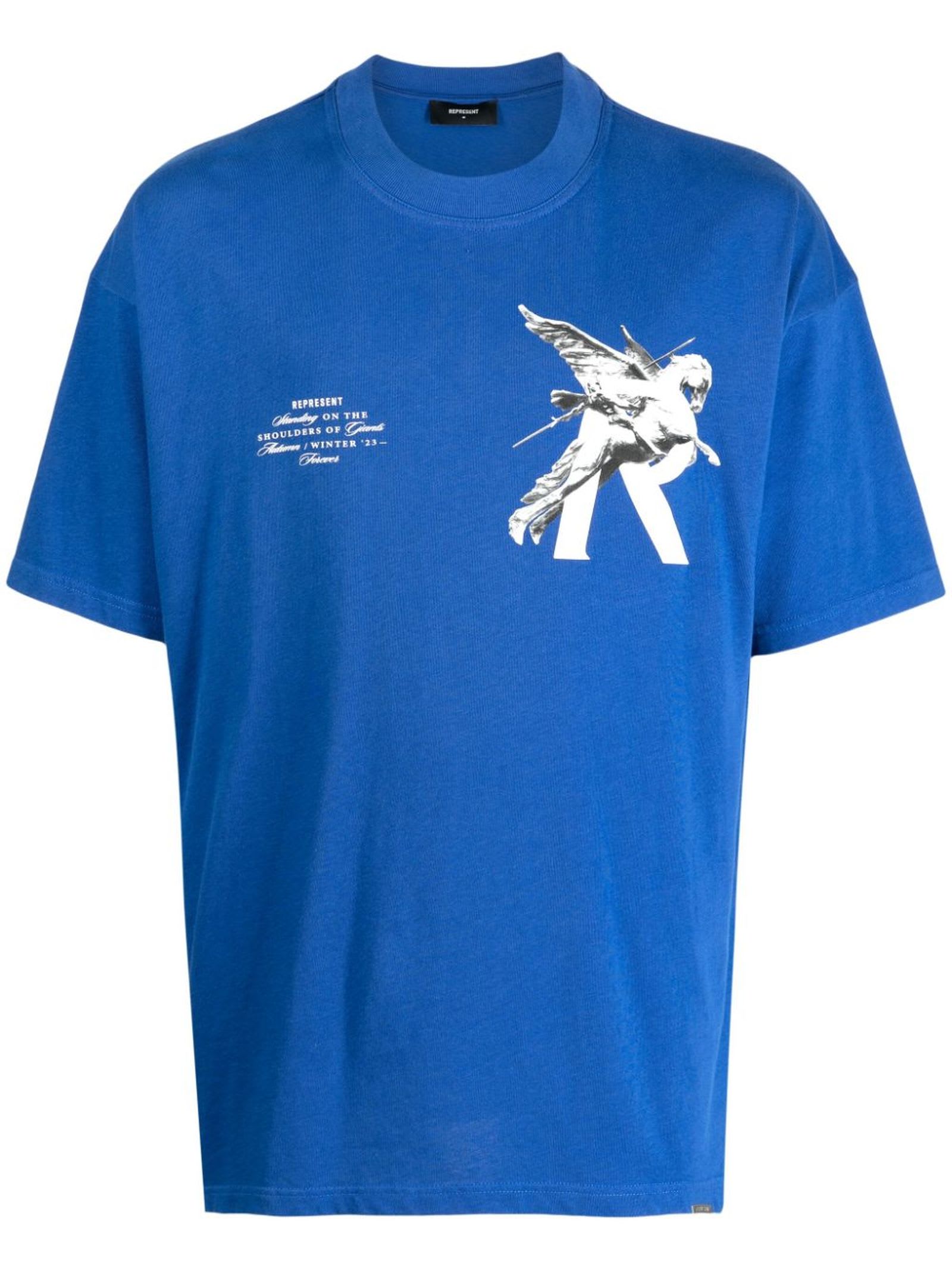 REPRESENT Blue Cotton T-shirt