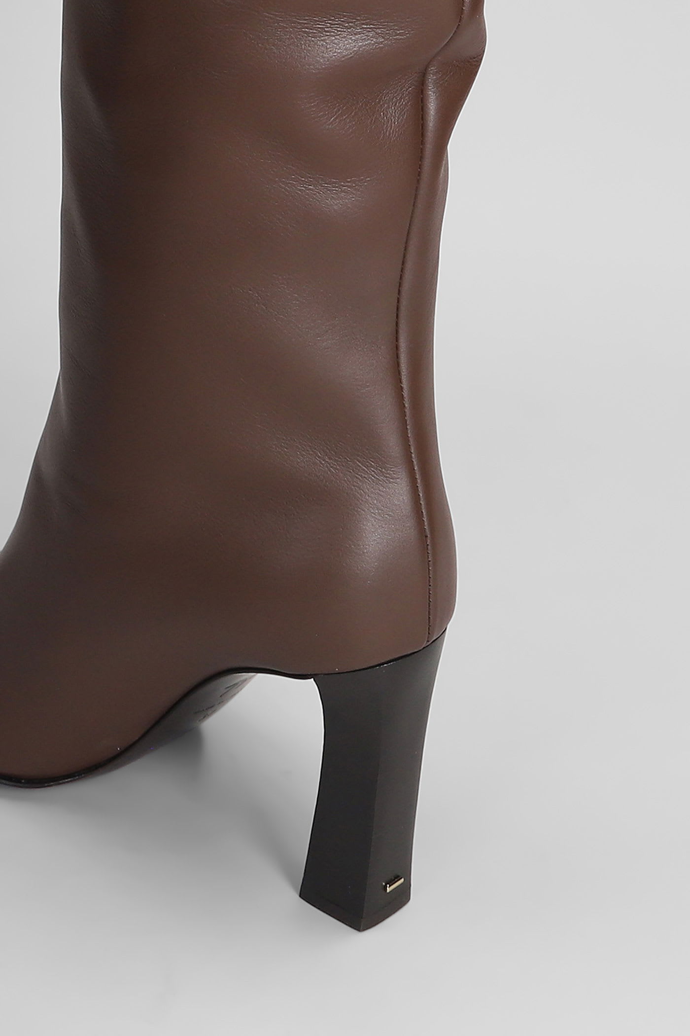 Giuseppe Zanotti Brenda 90 High Heels Boots In Brown Leather