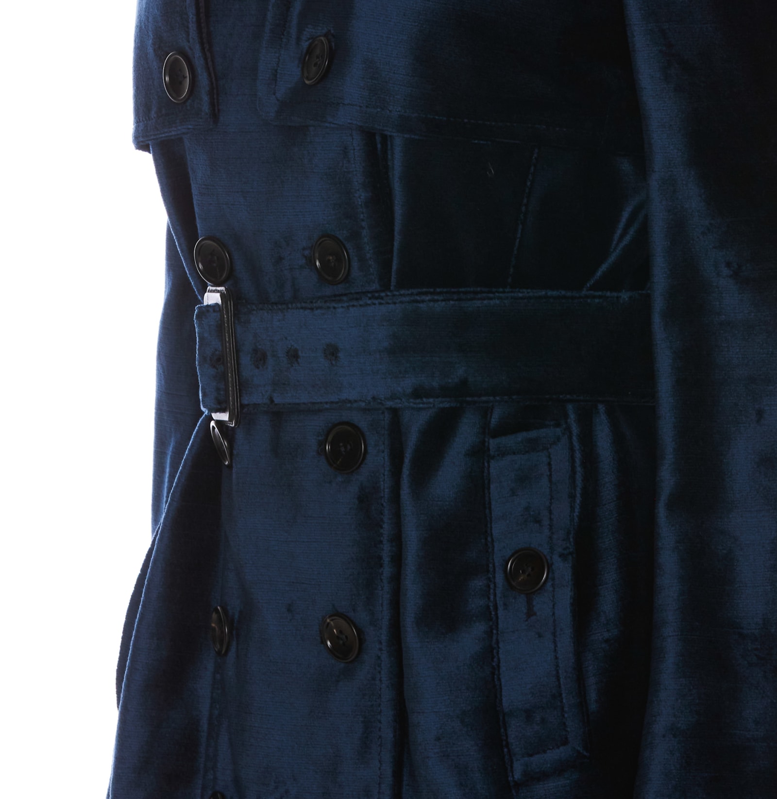 Shop Tom Ford Long Trench Coat In Blue