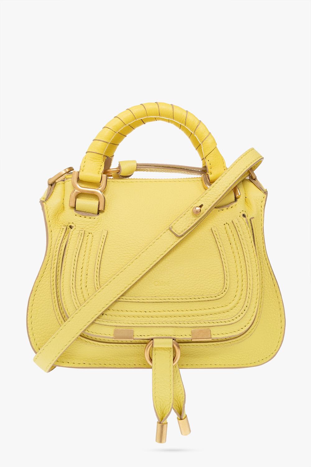 Shop Chloé Marcie Mini Shoulder Bag In Giallo