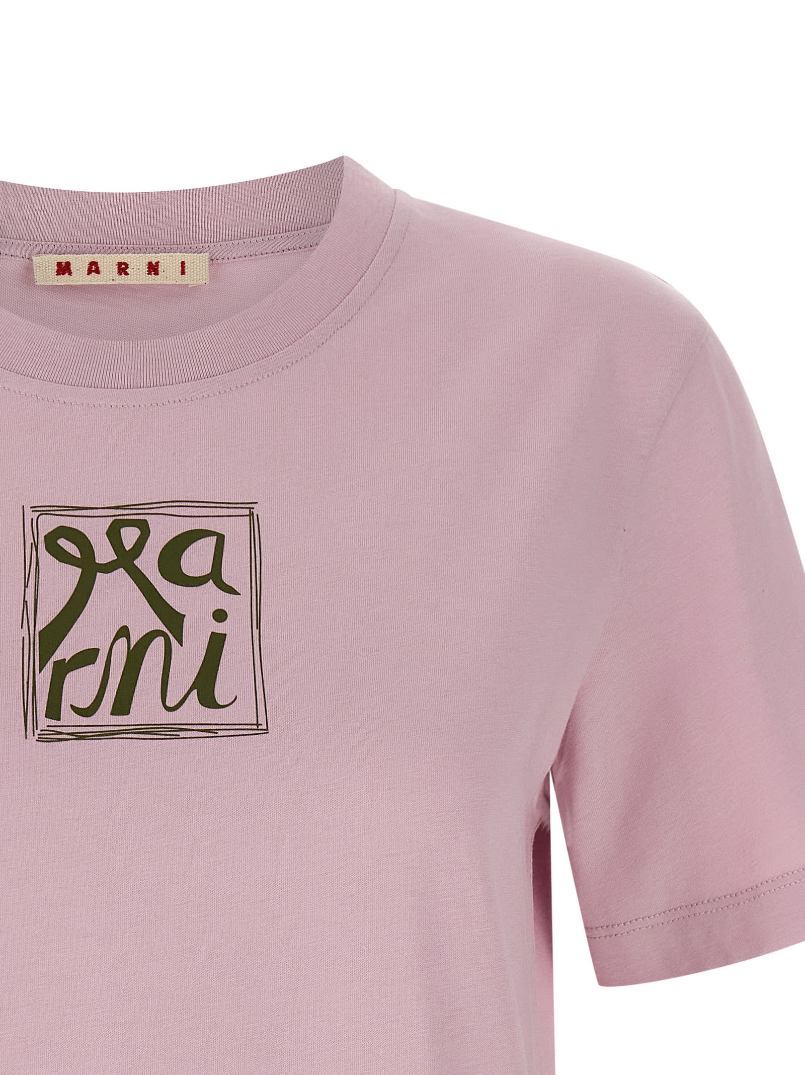 Marni Printed T-shirt In Pink