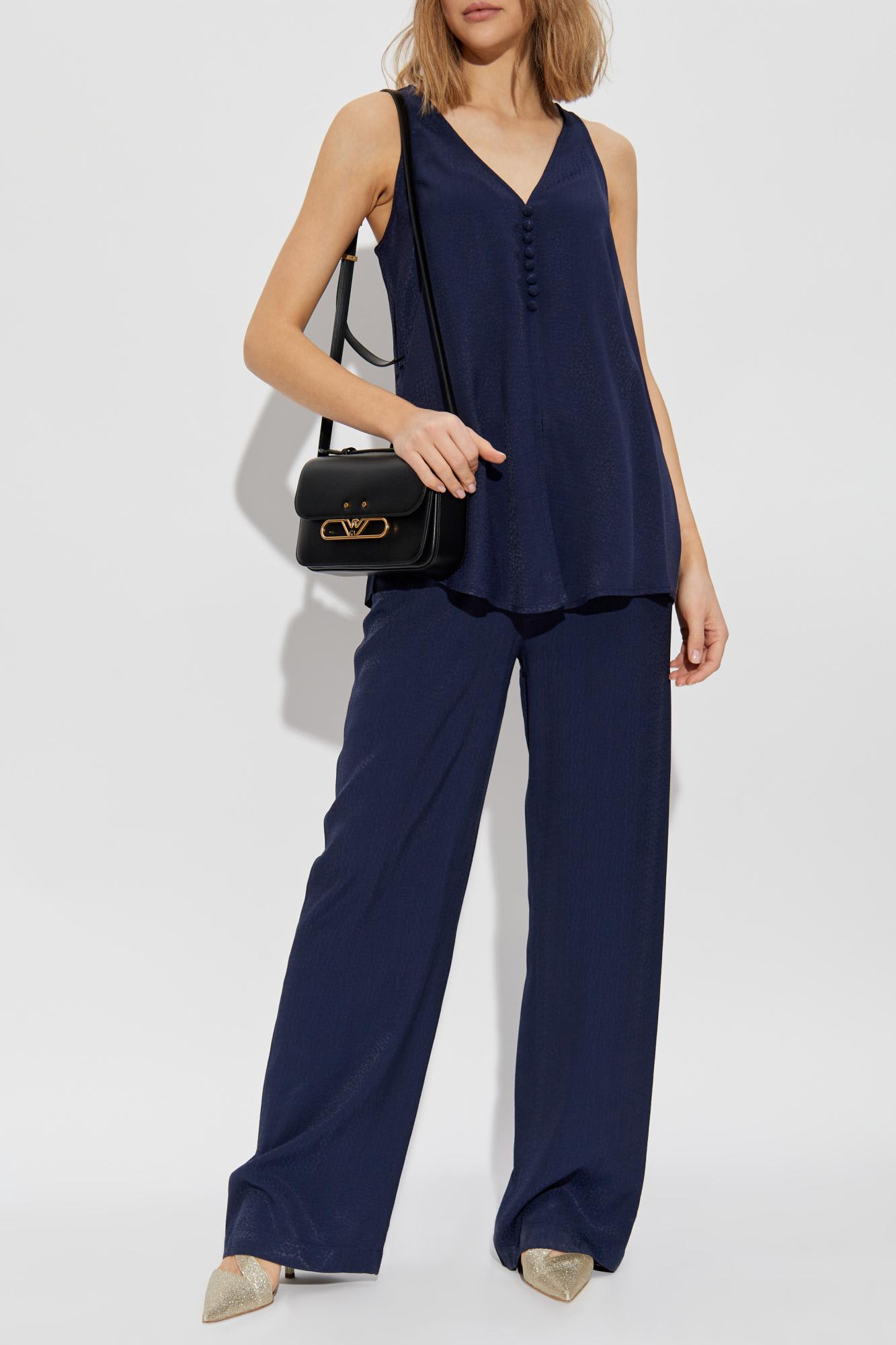 Shop Emporio Armani Top From The Sustainability Collection In Blue