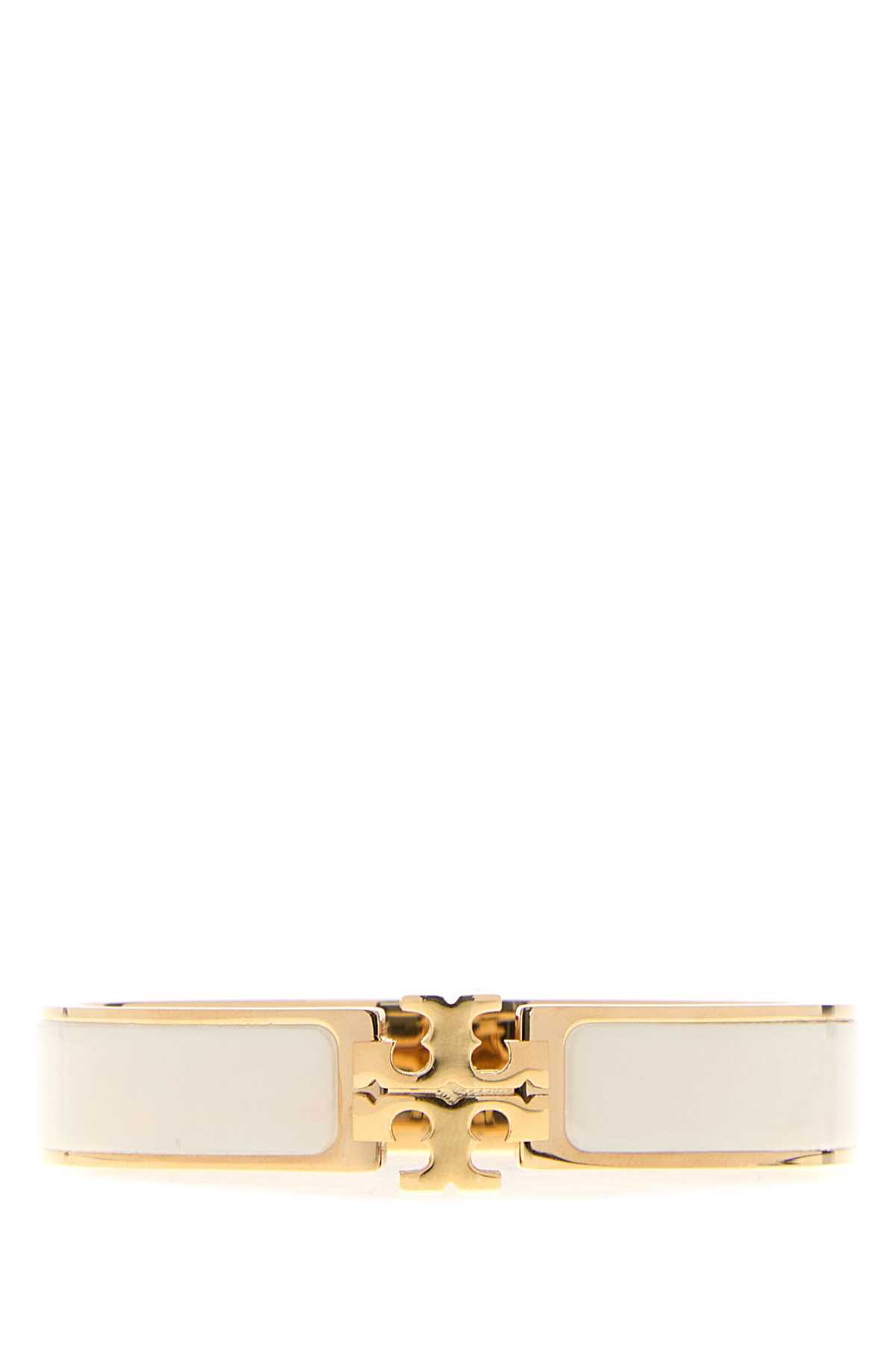 Tory Burch White Metal Bracelet In White