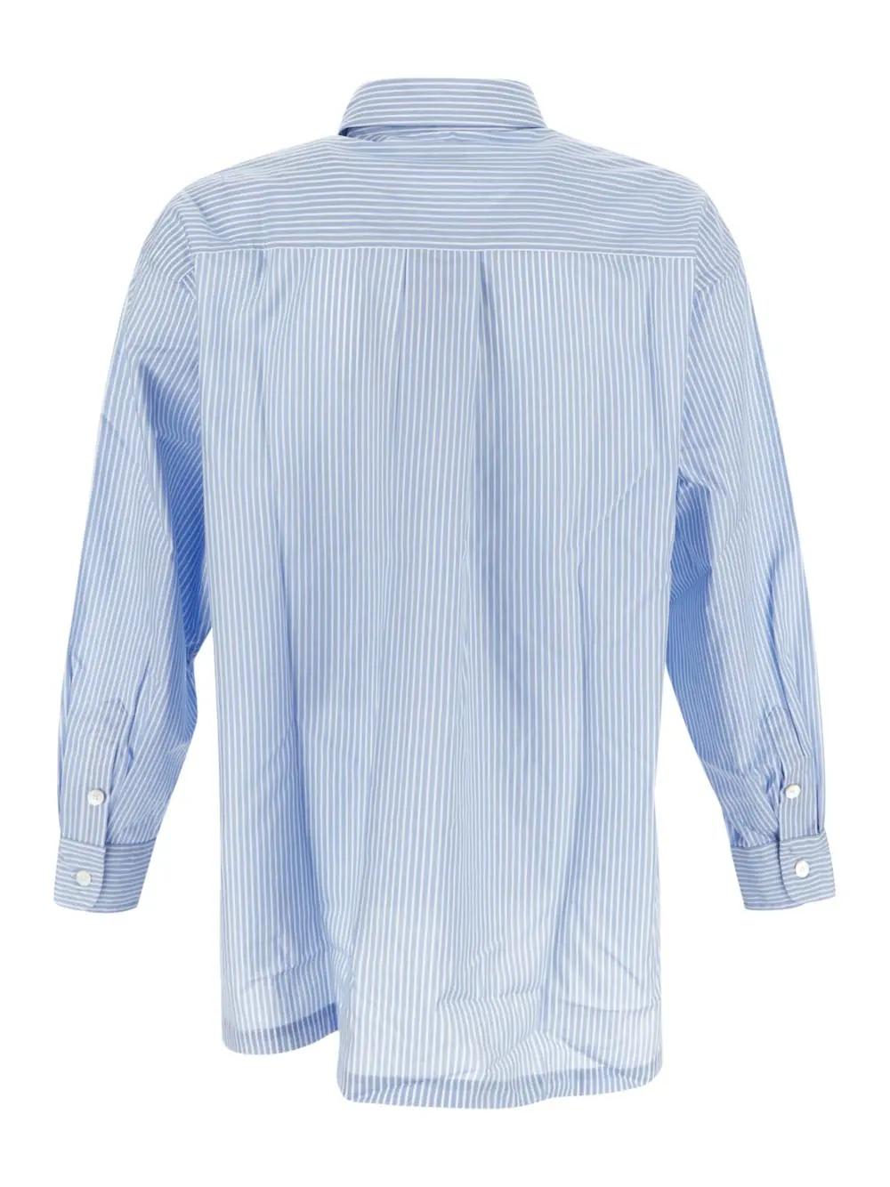 Shop Kenzo Archive Logo Oversize Shirt In Blue Ciel
