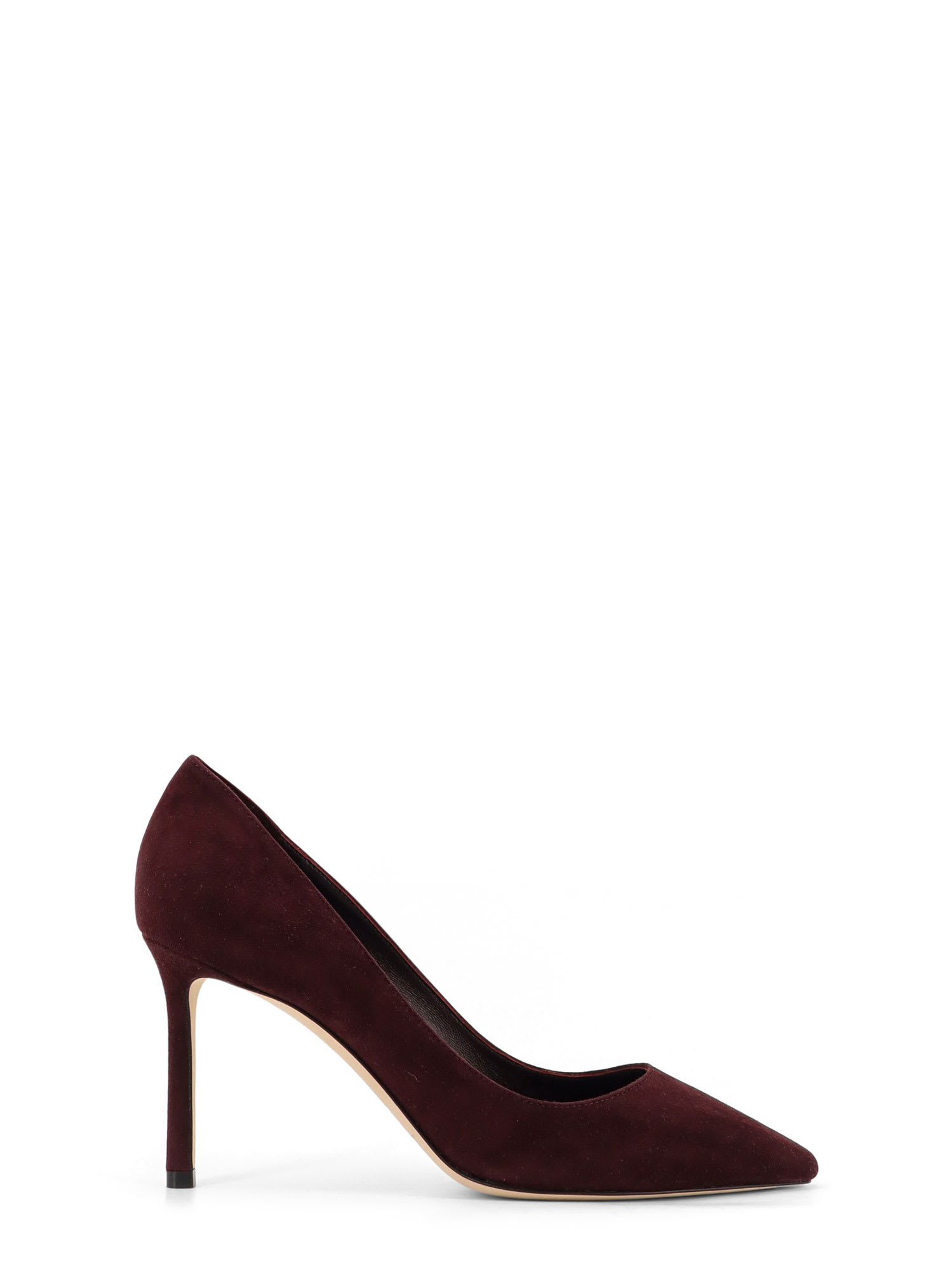 Jimmy Choo 85mm Romy Pointed-toe Suede Pumps In Burgundy