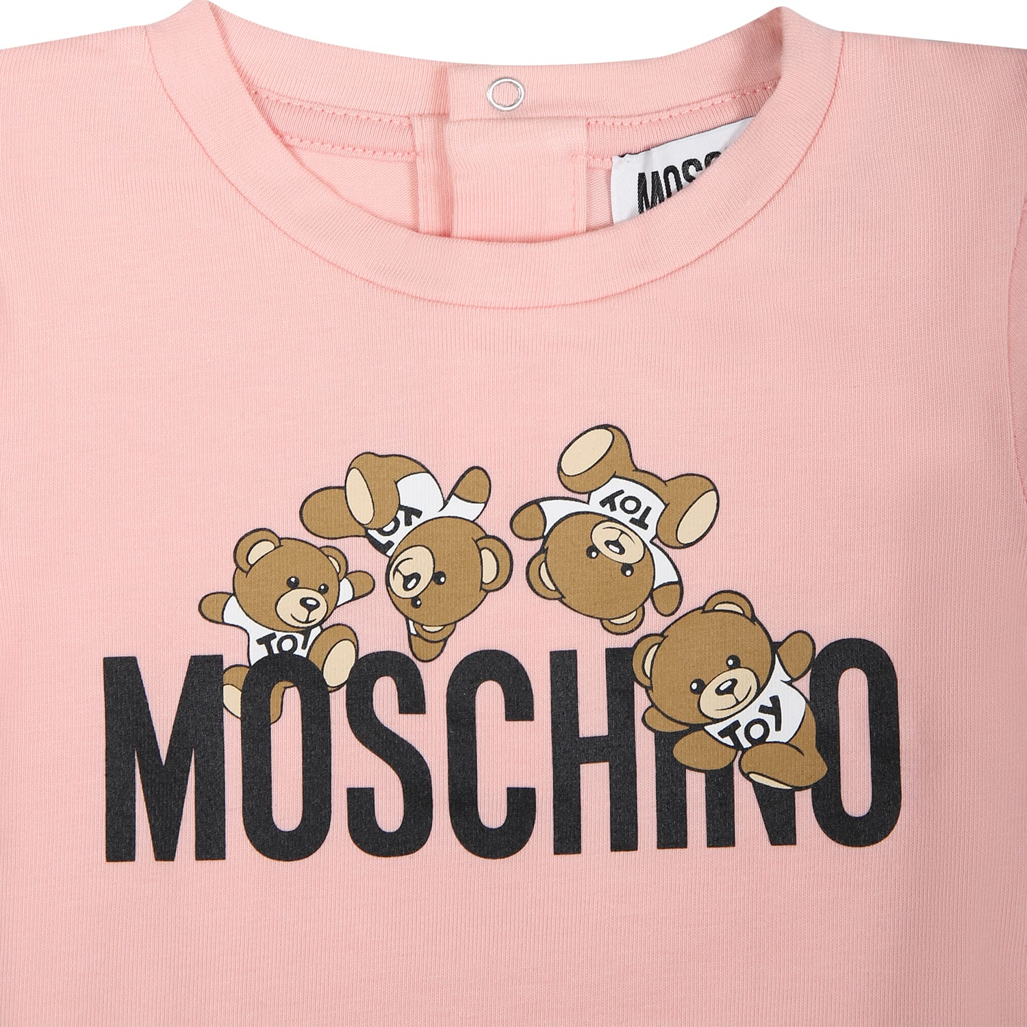 Shop Moschino Multicolor Tracksuit For Baby Girl With Teddy Bear And Logo