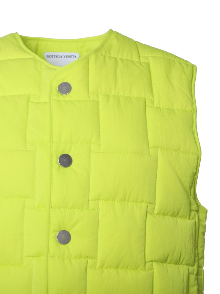 Shop Bottega Veneta Technical Nylon Vest With All-over Woven Pattern
