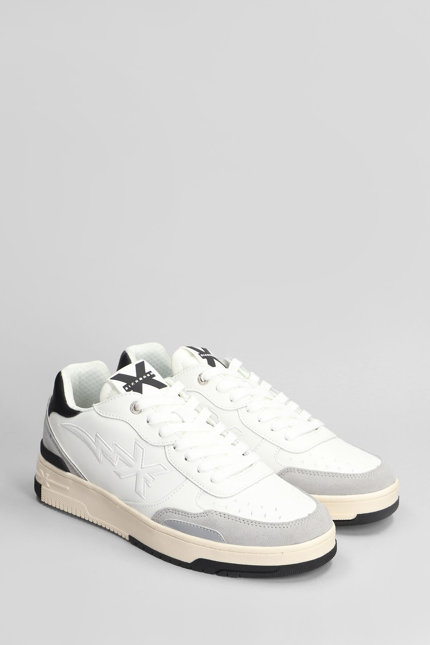 JOHN RICHMOND SNEAKERS IN GREY SUEDE AND LEATHER 