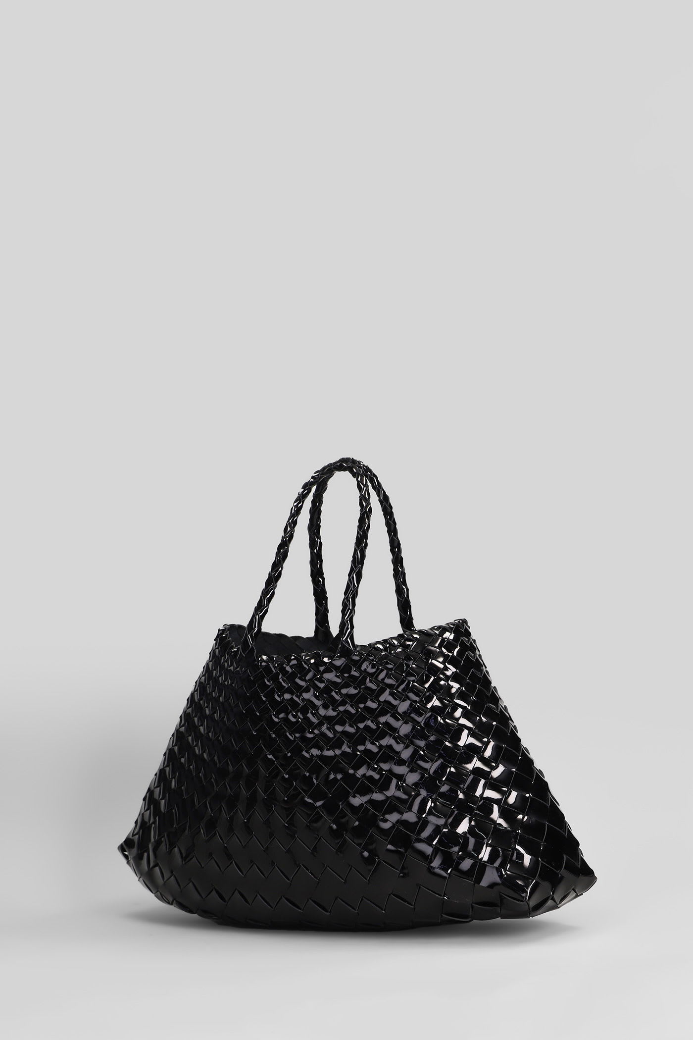 Dragon Diffusion Santa Croce Small Tote In Black Leather In Black