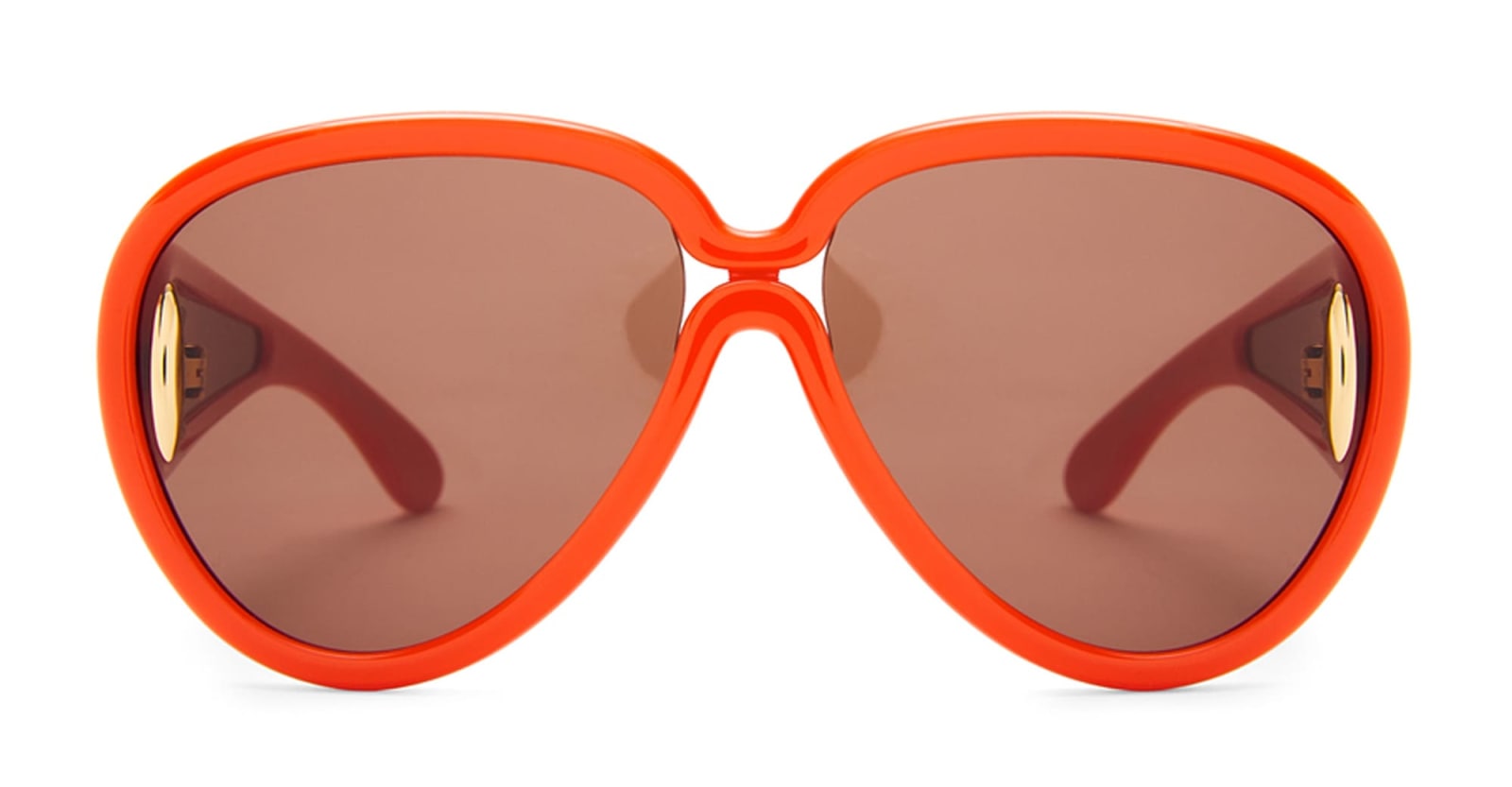 Loewe Pilot Mask - Shiny Orange Sunglasses In Orange
