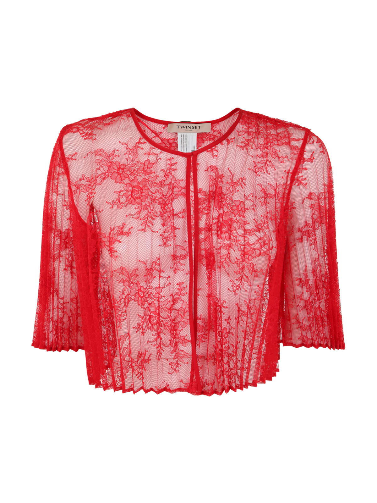 Twinset Laced Shawl In Poppy