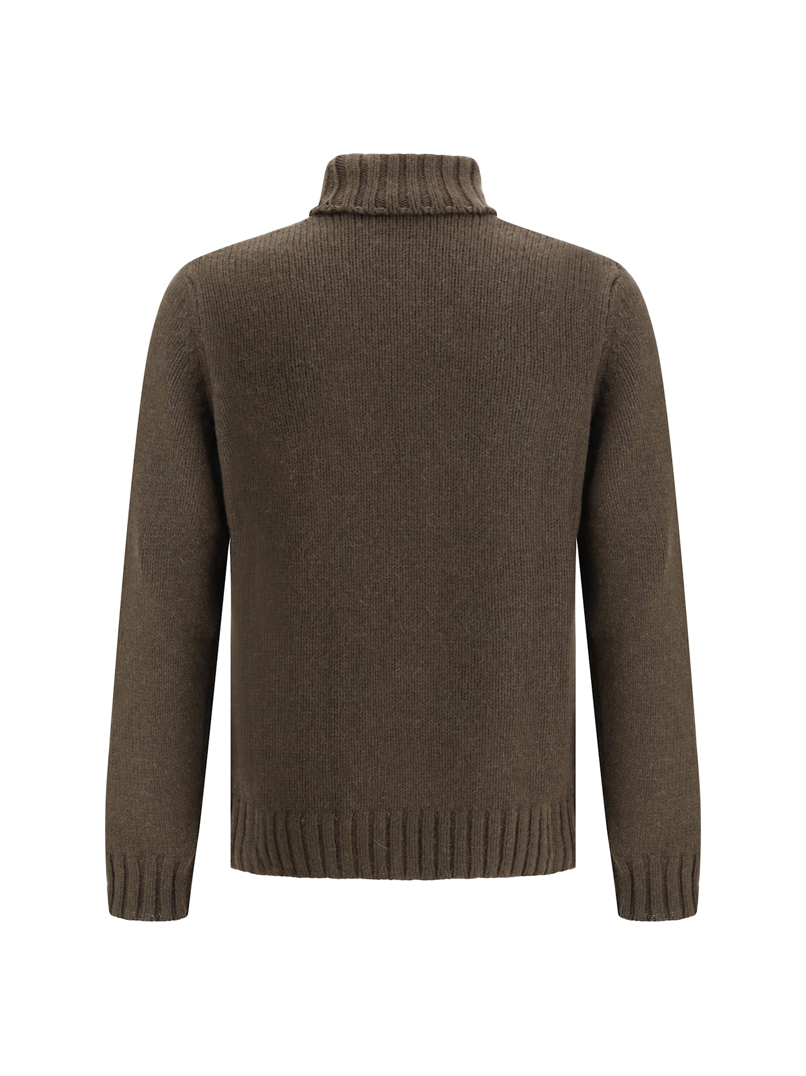 Aragona Braided-knit Turtleneck Sweater In Brown