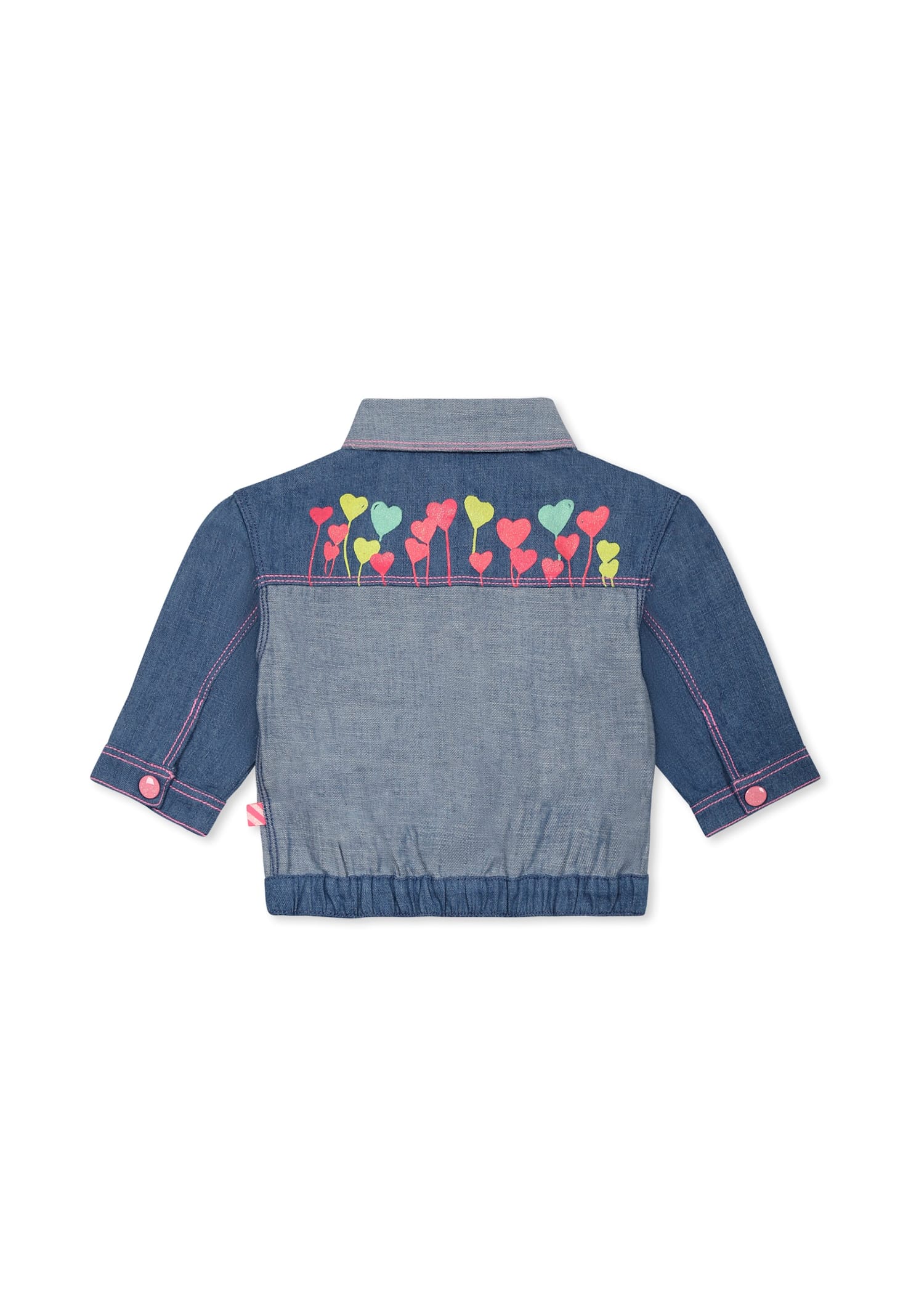 Shop Billieblush Denim Jacket For Baby Girl With Logo