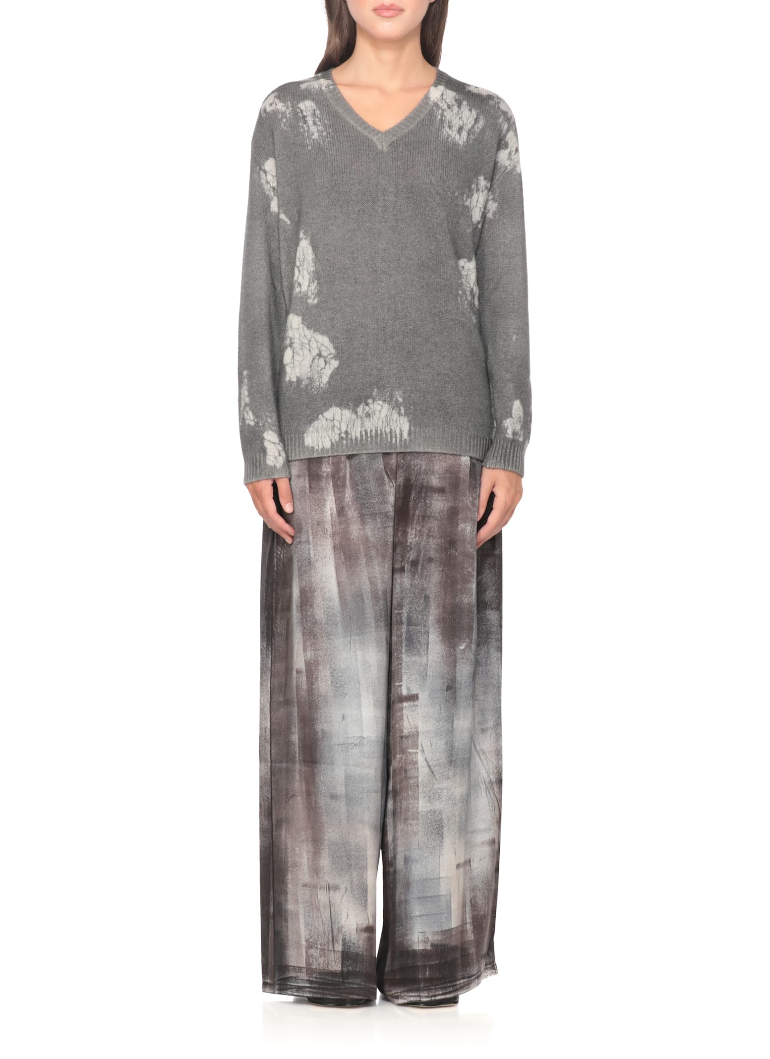 Avant Toi V-neck Cashmere Sweater In Gray