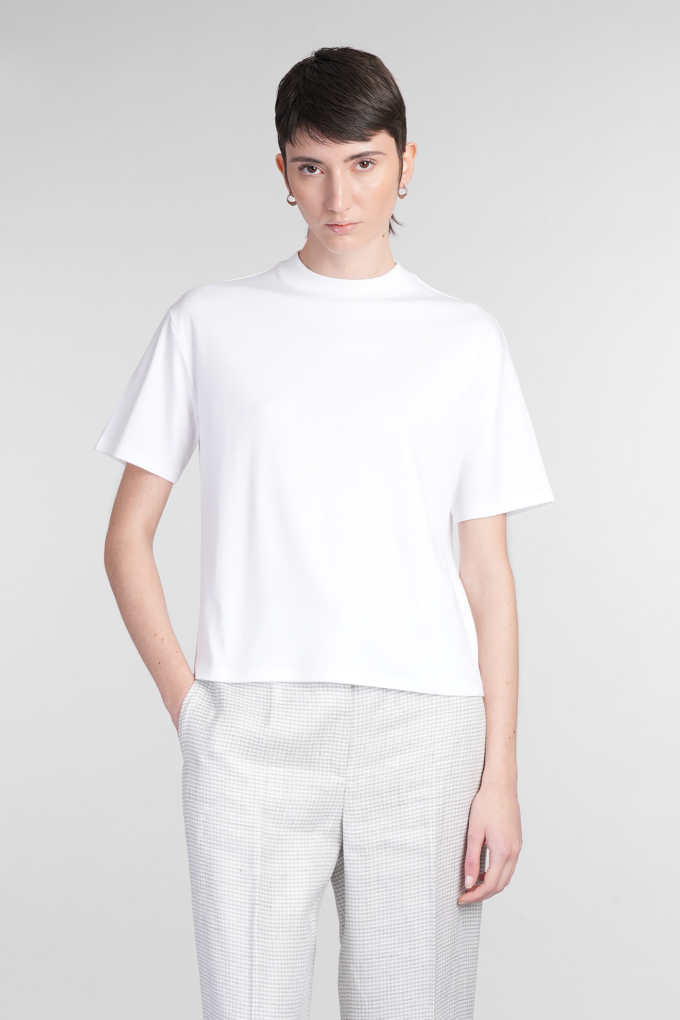 T-shirt In White Cotton