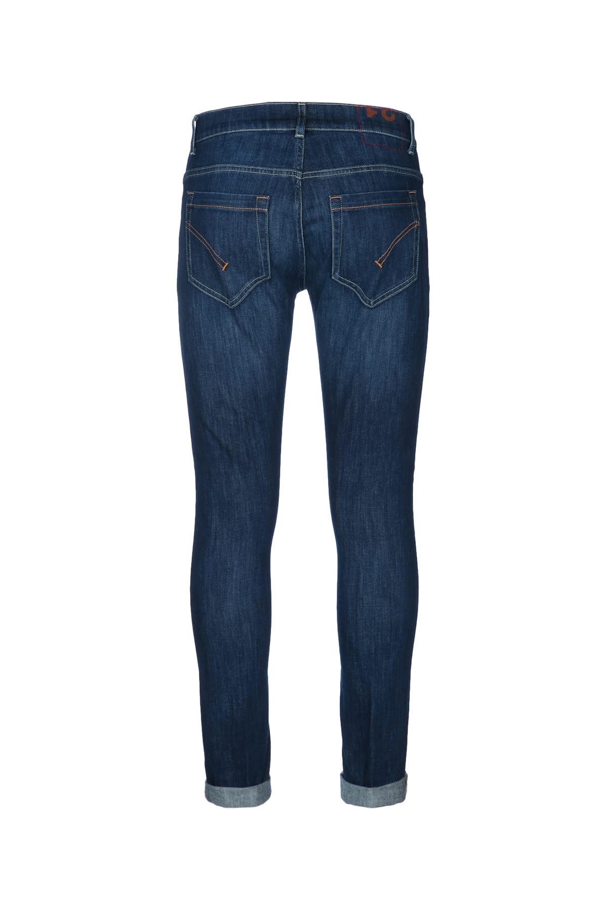 Dondup George Trousers Rolled Cuffs In Blue