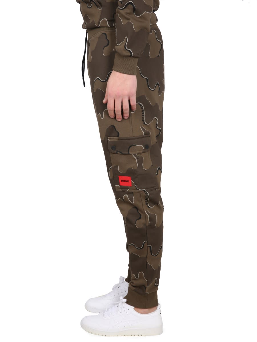 Shop Hugo Boss Camouflage Jogging Pants In Military Green