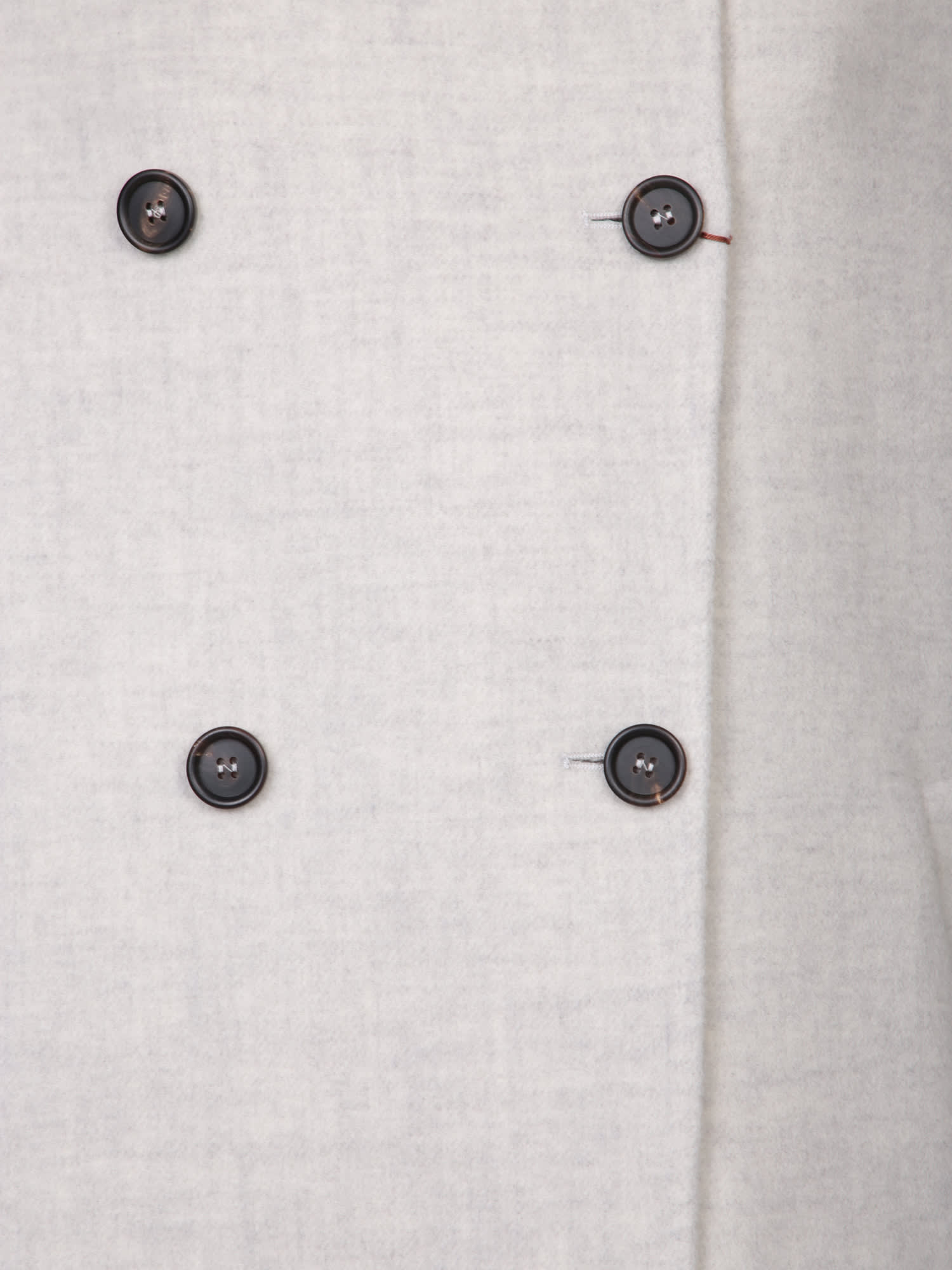 Brunello Cucinelli Mixed Wool Fabric Coat With Six Front Buttons In Grey