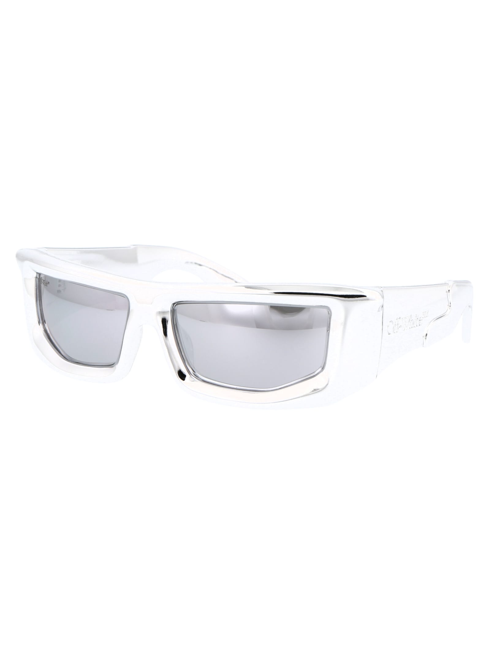 Shop Off-white Volcanite Sunglasses In 7272 Silver