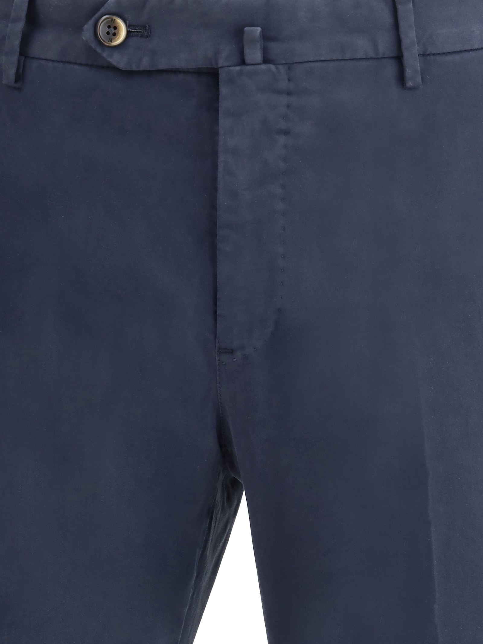 Pt Torino Super Slimfit Stretch Cotton Trousers In Blue