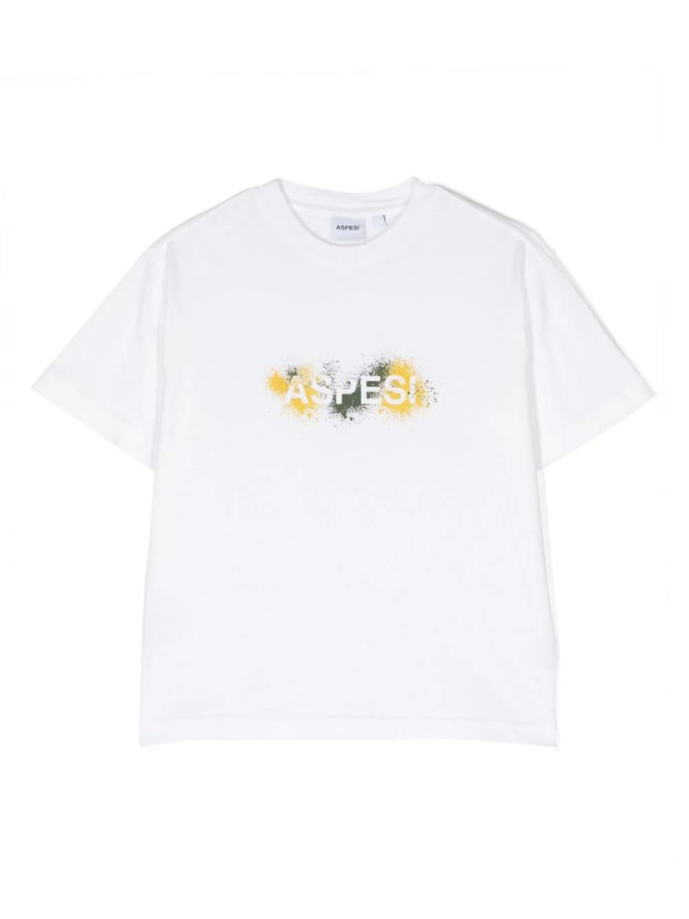 Shop Aspesi T-shirt Con Stampa In Bianco