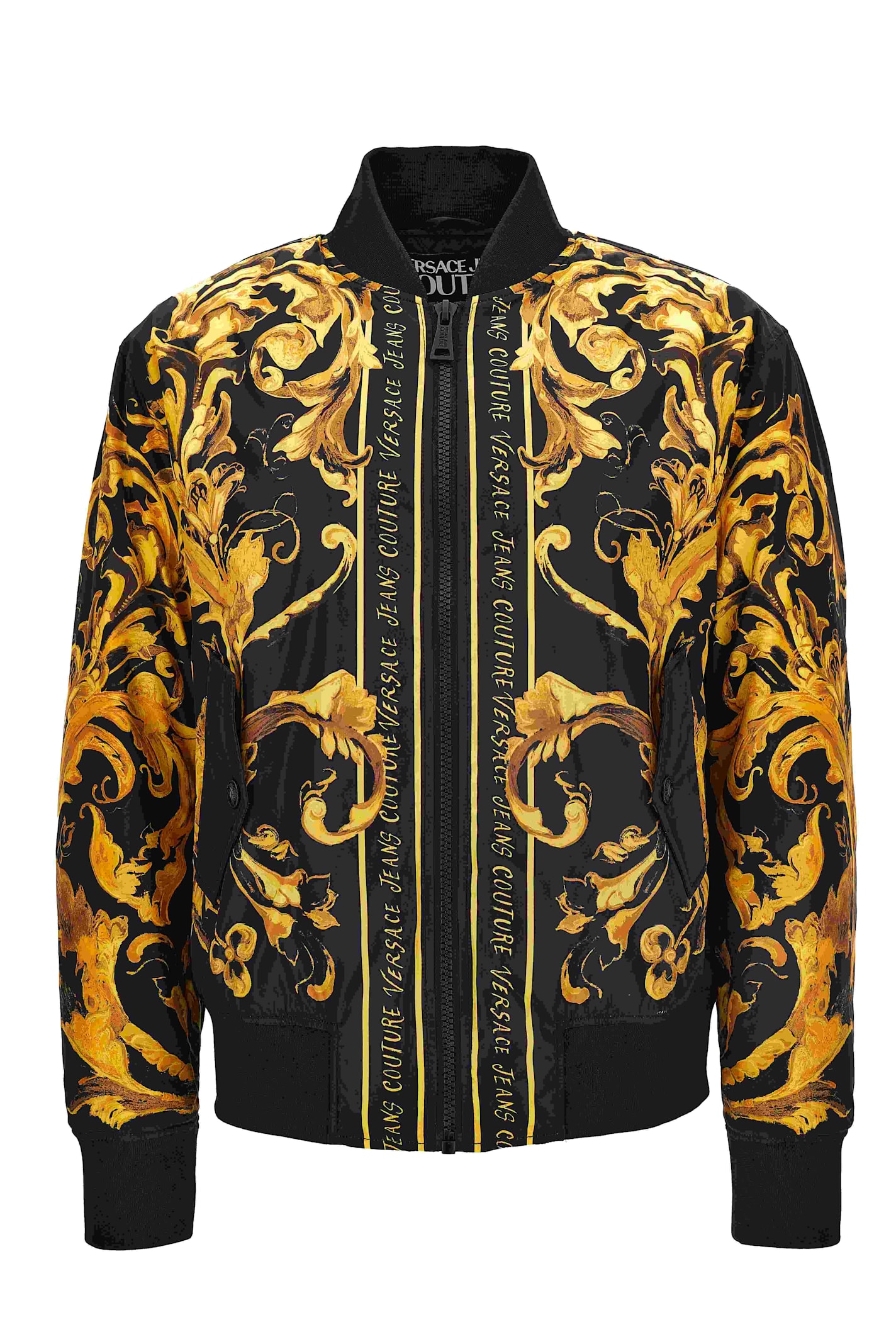 Versace Jeans Couture Baroque-print Bomber Jacket In Multi